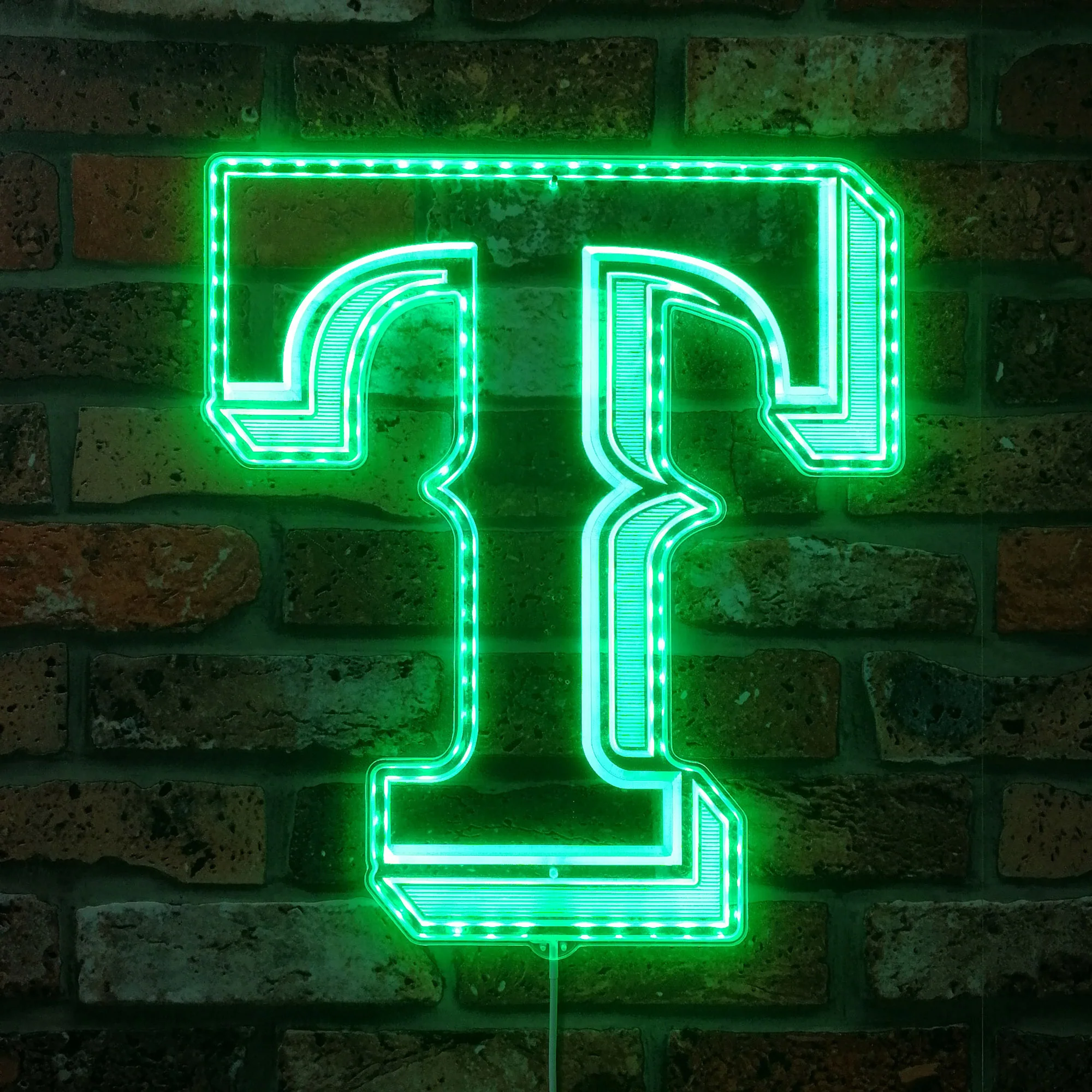 Texas Rangers Neon LED Sign with Dynamic RGB Colors - Image 6