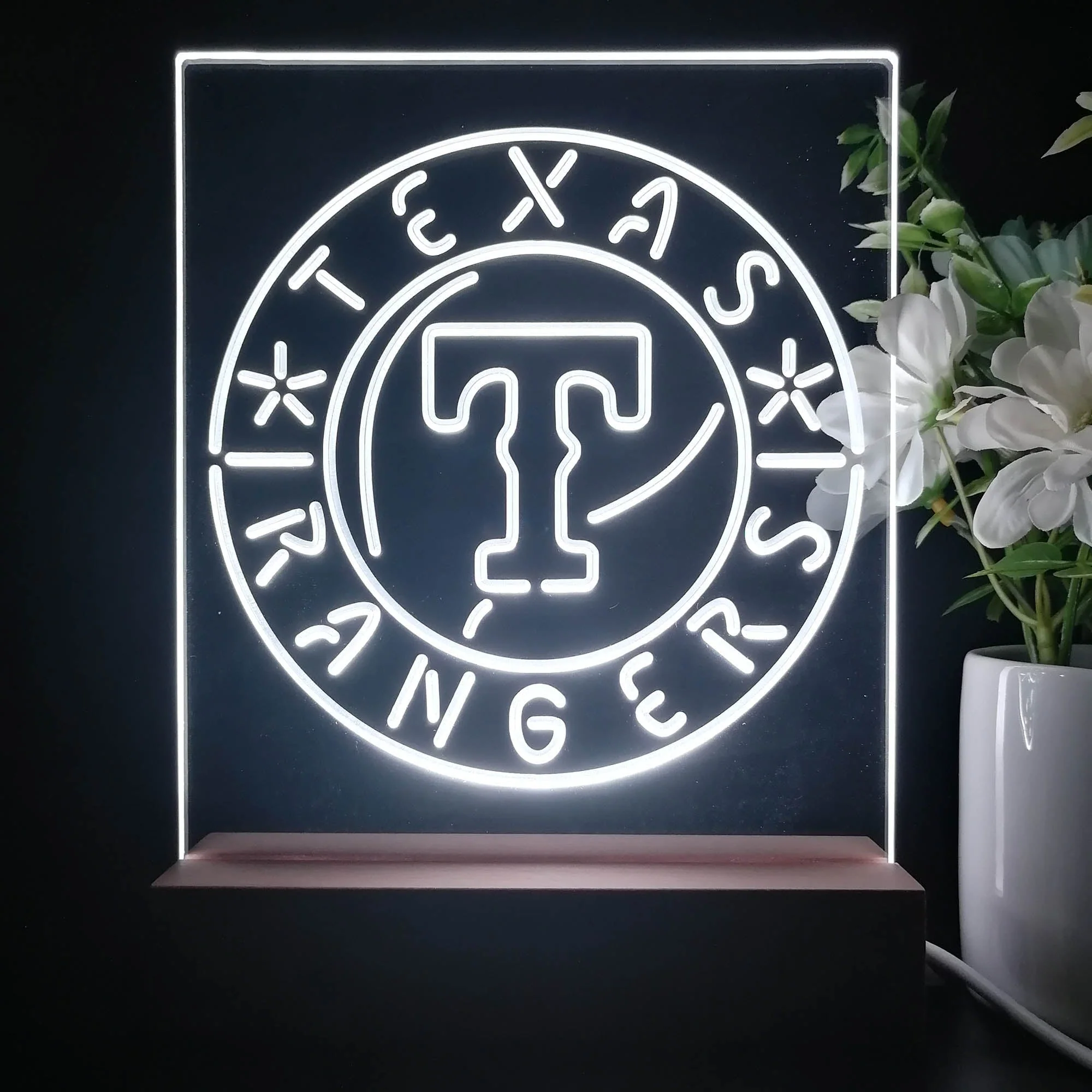 Texas Rangers Neon Sign Table Top Lamp - Image 3