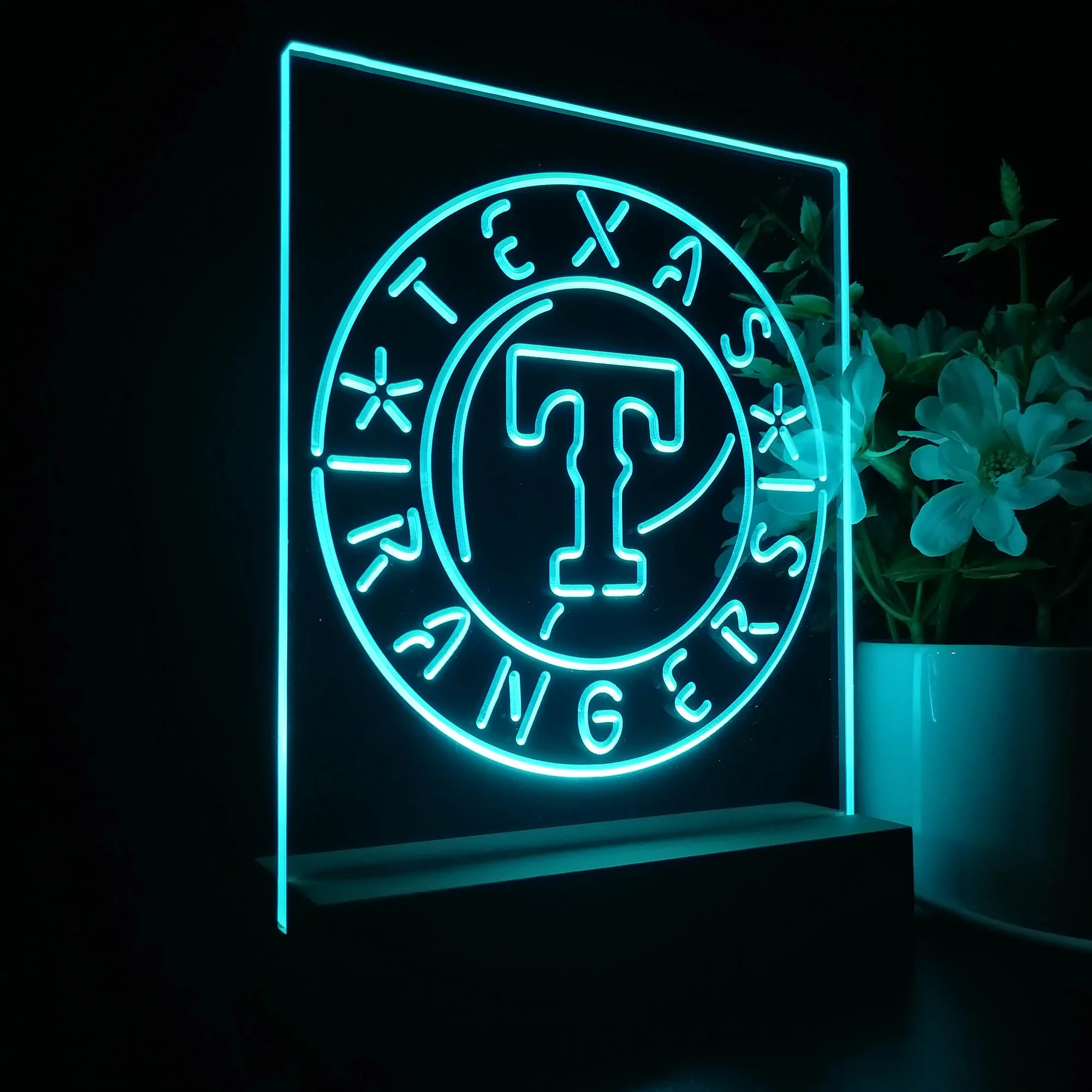 Texas Rangers Neon Sign Table Top Lamp - Image 6