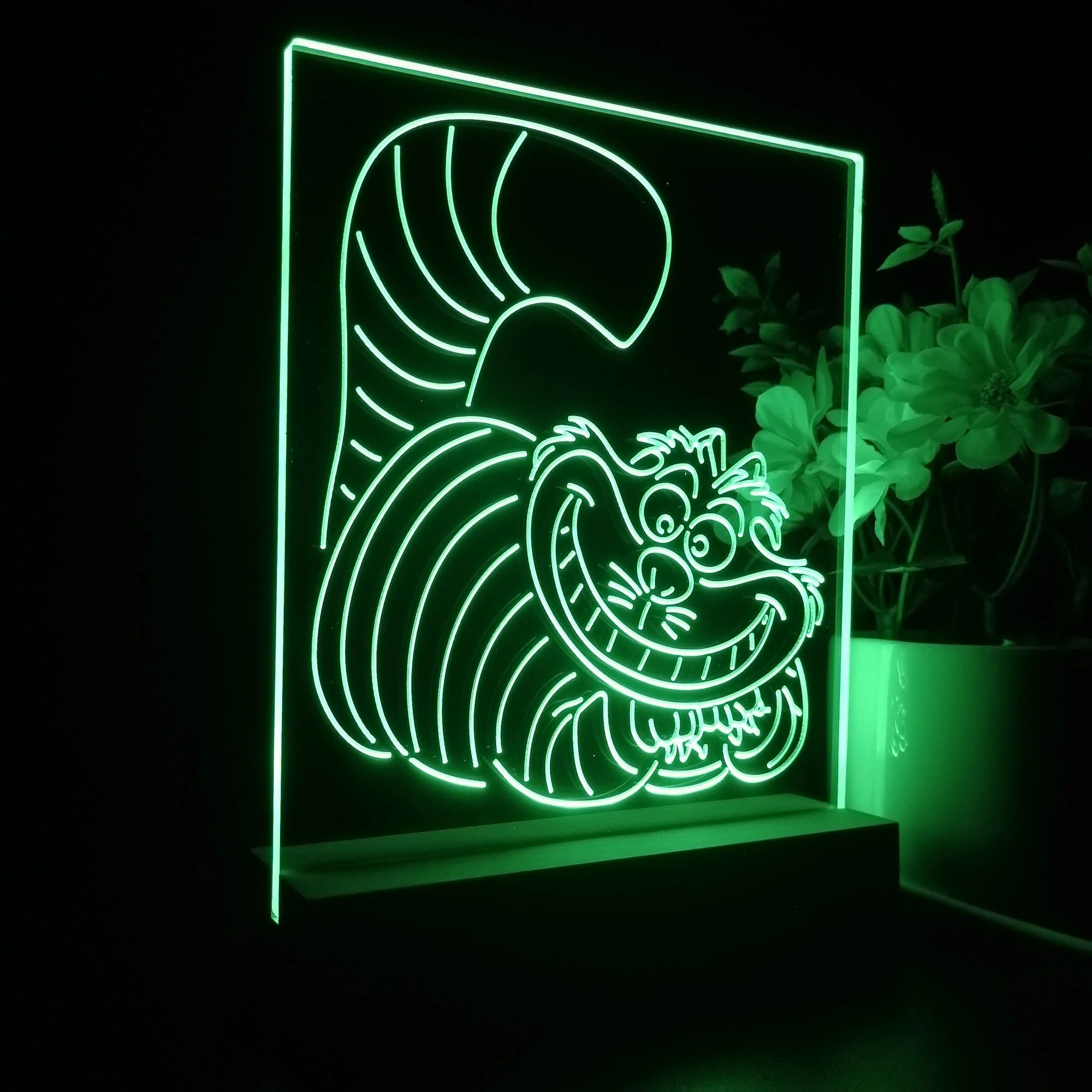 The Cheshire Cat Alice in Wonderland 3D Illusion Night Light Desk Lamp - Image 5