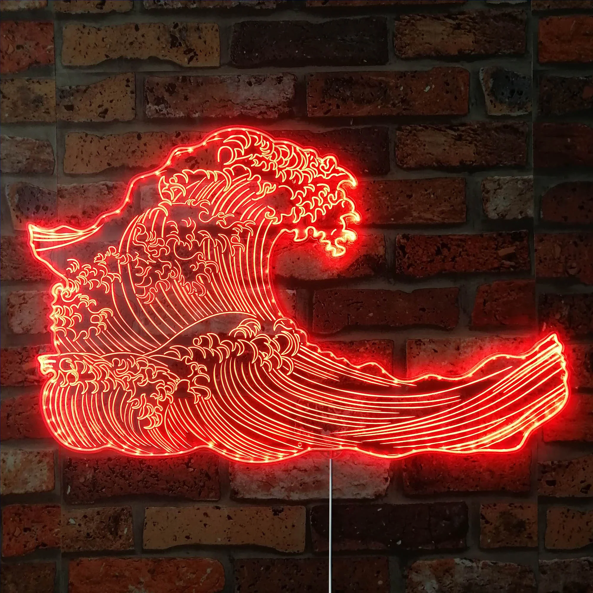 The Great Wave Off Kanagawa Neon RGB Edge Lit LED Sign - Image 4