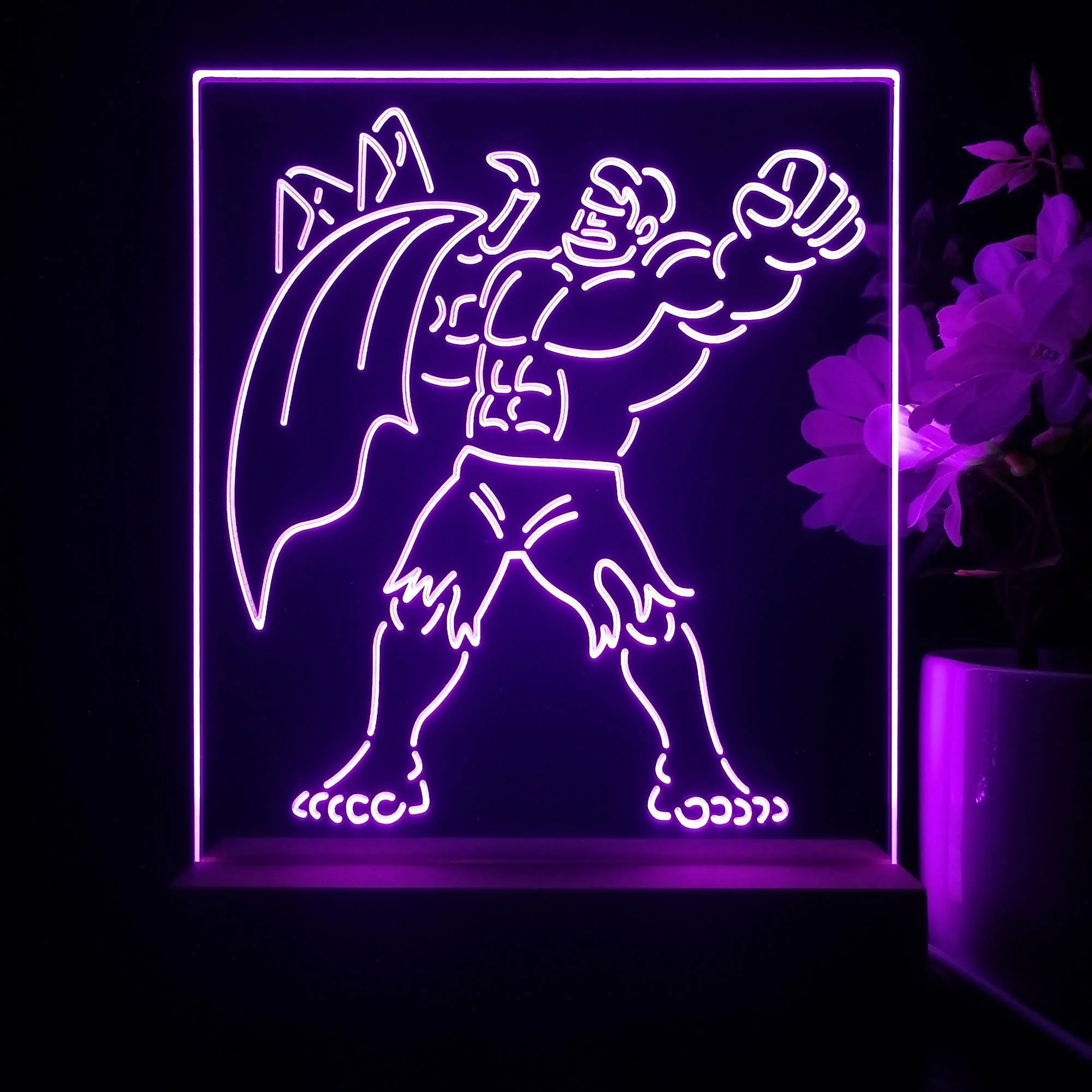 The Incredible Hulk 3D Illusion Night Light Desk Lamp - Image 3