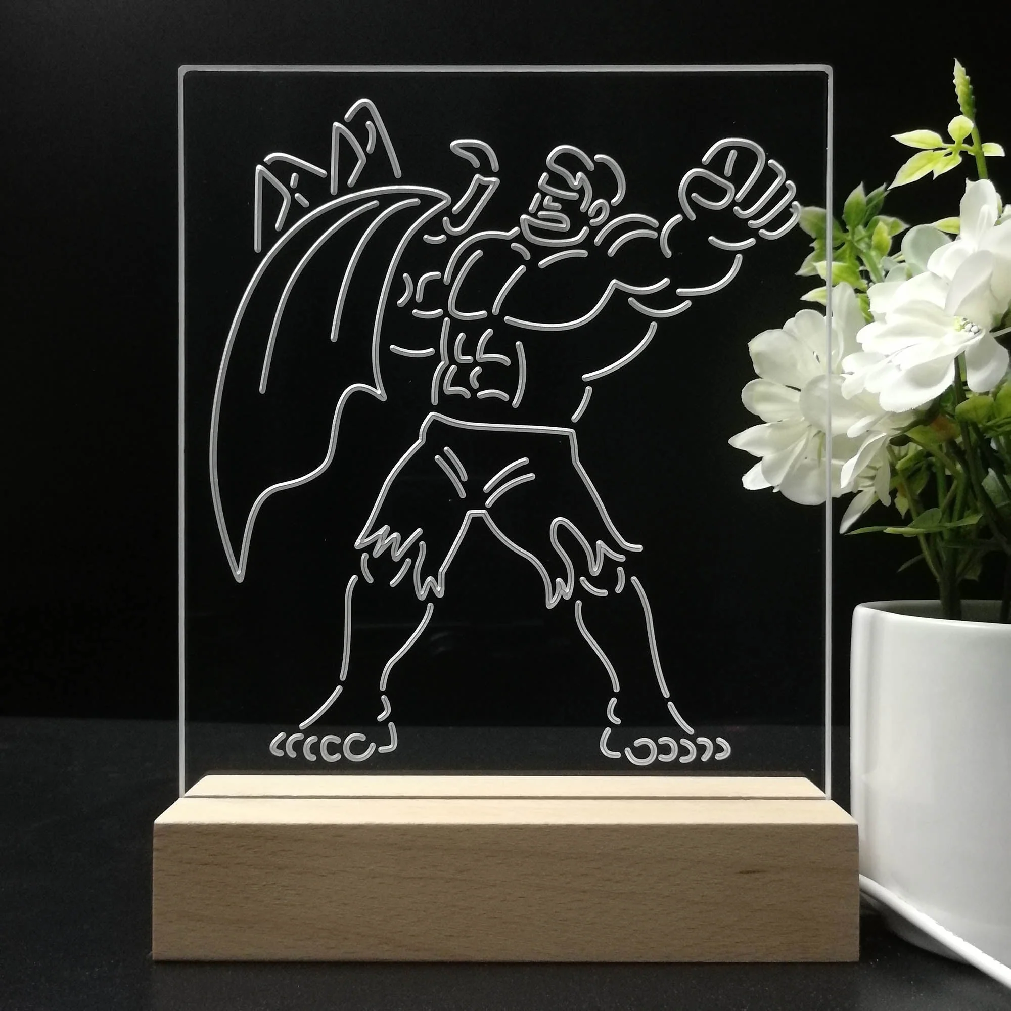 The Incredible Hulk 3D Illusion Night Light Desk Lamp - Image 8