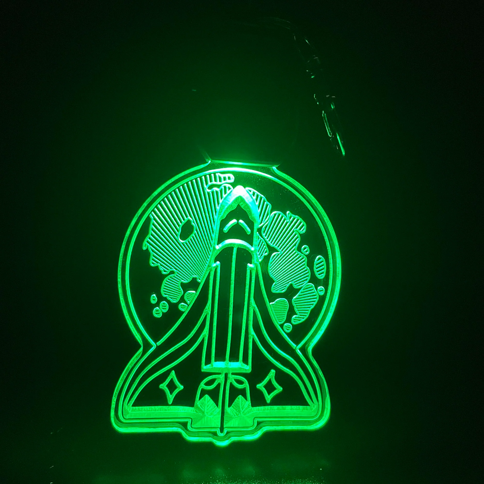 The Last of Us Spaceship LED Light Acrylic Keychain , Christmas Tree Ornament - Image 3