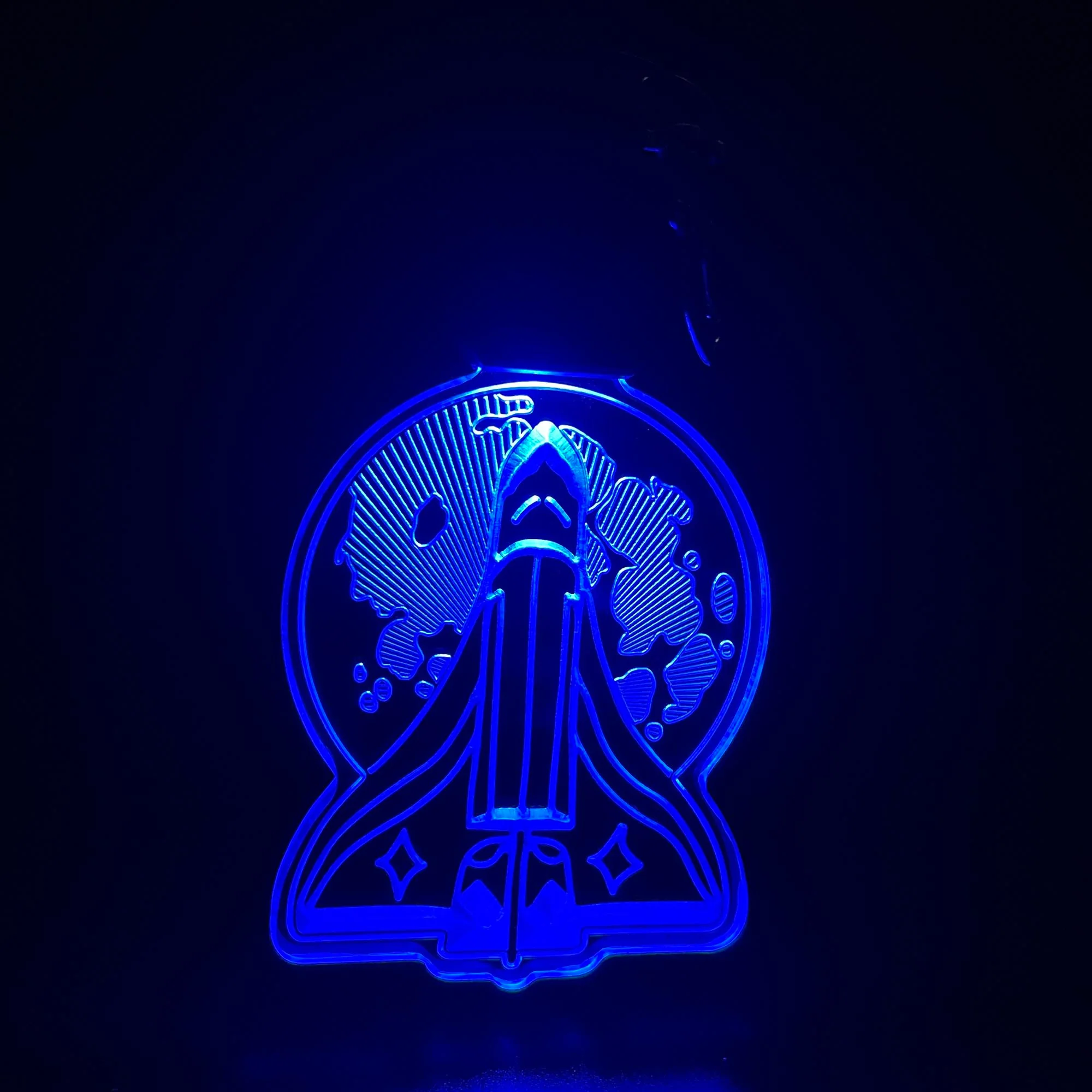 The Last of Us Spaceship LED Light Acrylic Keychain , Christmas Tree Ornament - Image 4