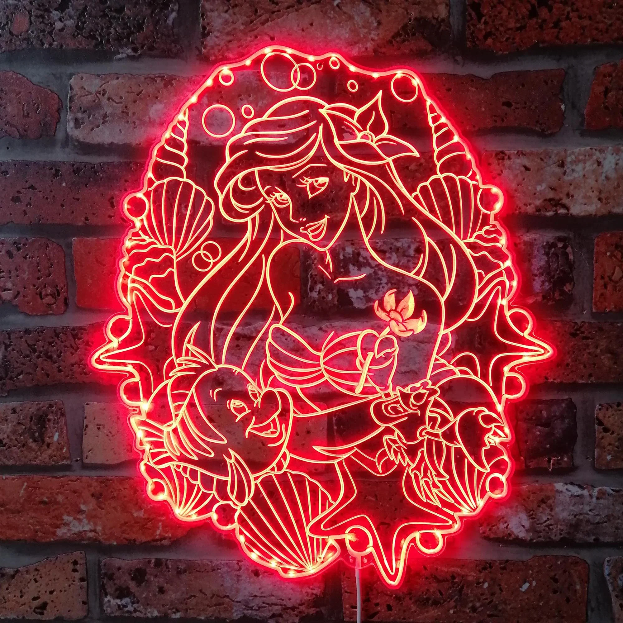 The Little Mermaid Neon LED Sign with Dynamic RGB Colors - Image 3