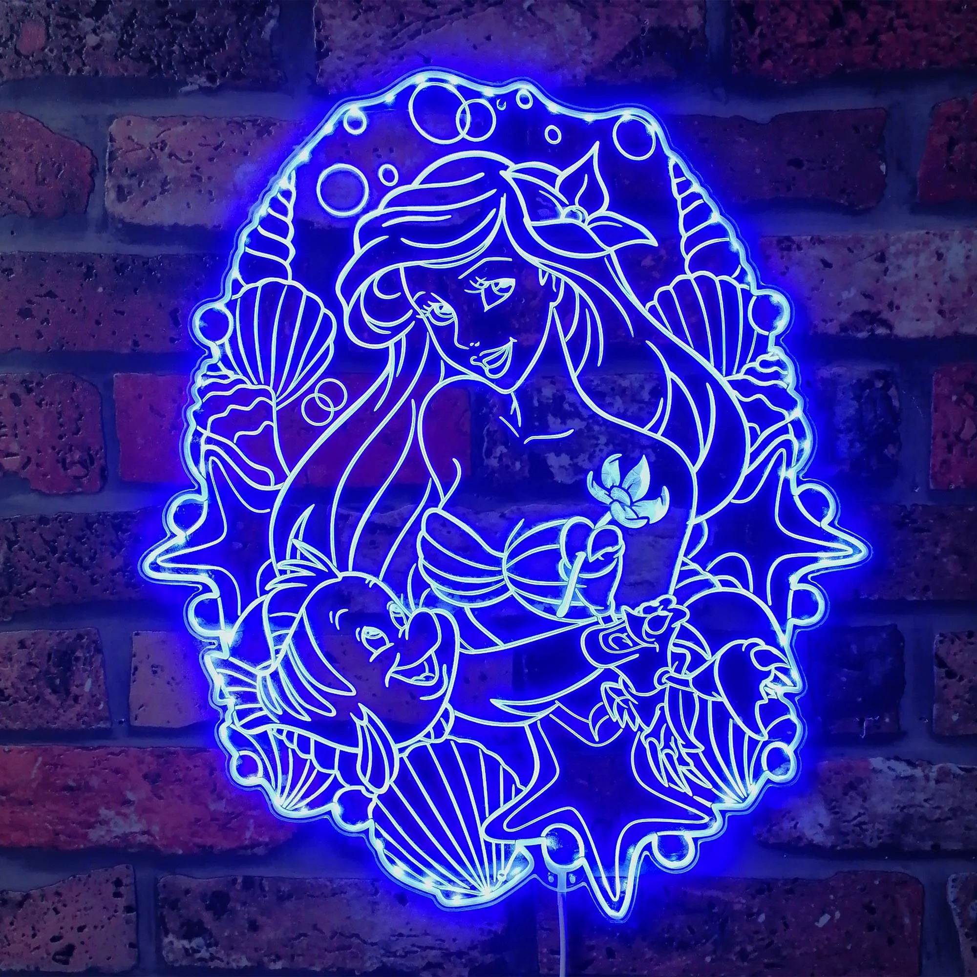 The Little Mermaid Neon LED Sign with Dynamic RGB Colors - Image 4