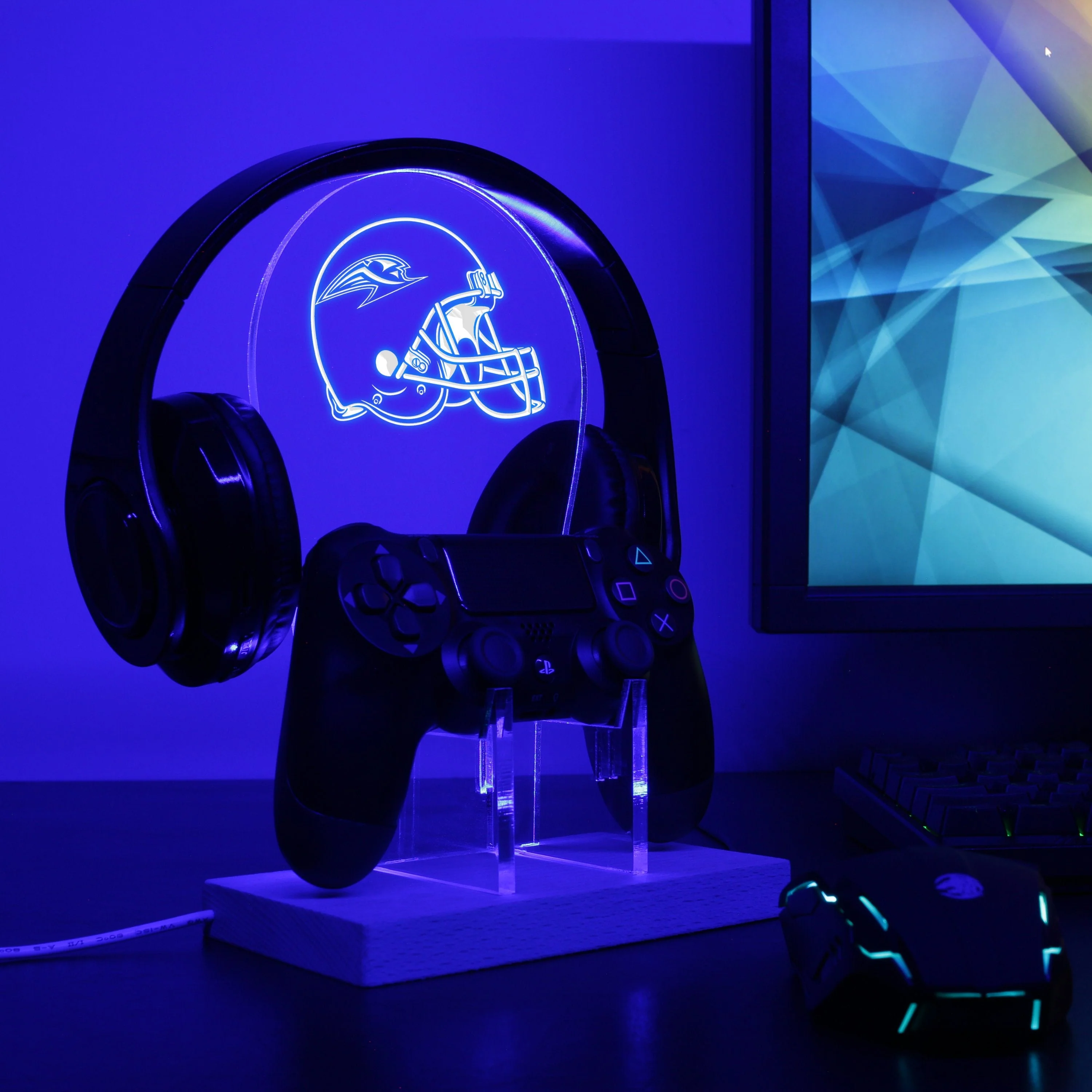 The Los Angeles Avengers Helmet LED Gaming Headset Controller Stand - Image 3