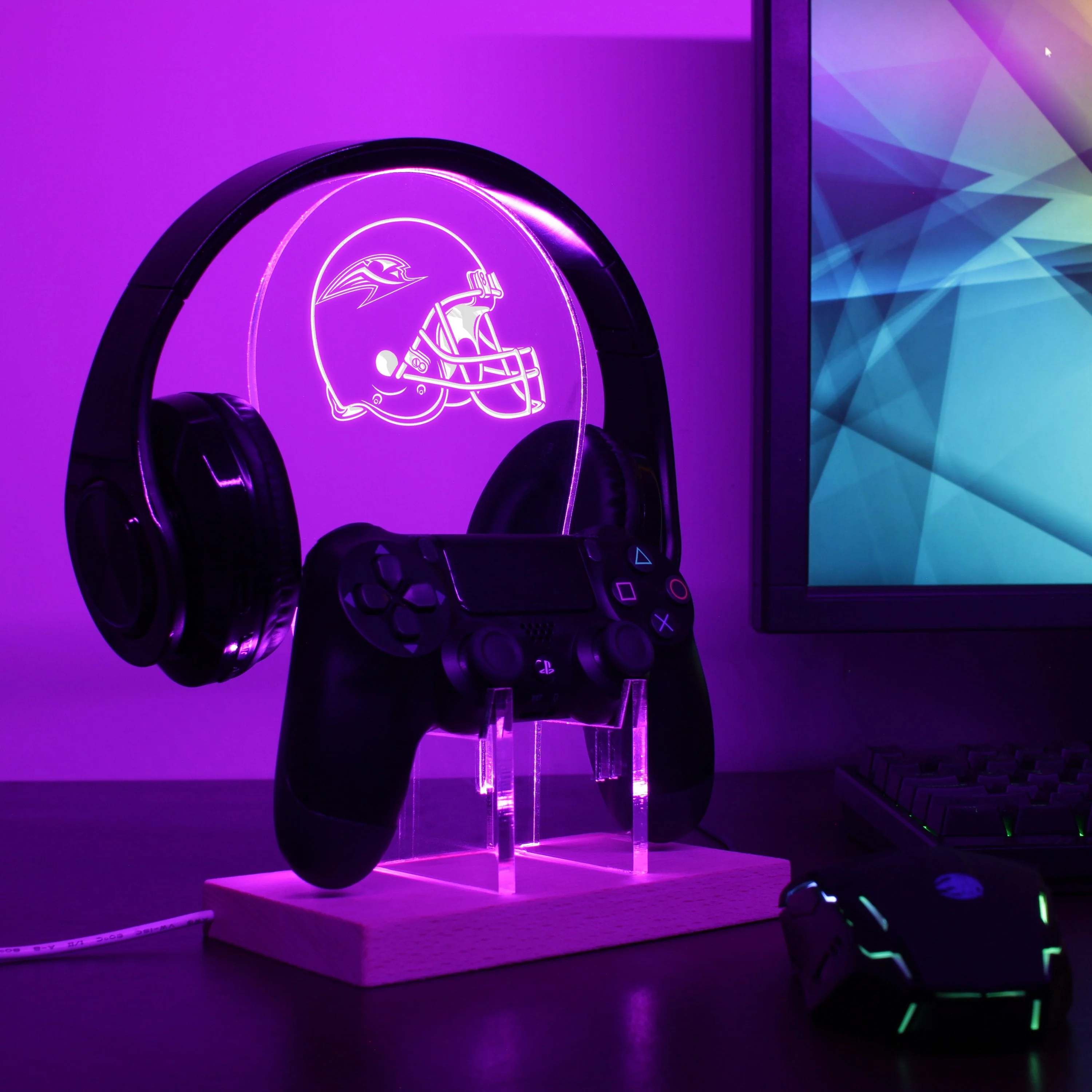 The Los Angeles Avengers Helmet LED Gaming Headset Controller Stand - Image 4