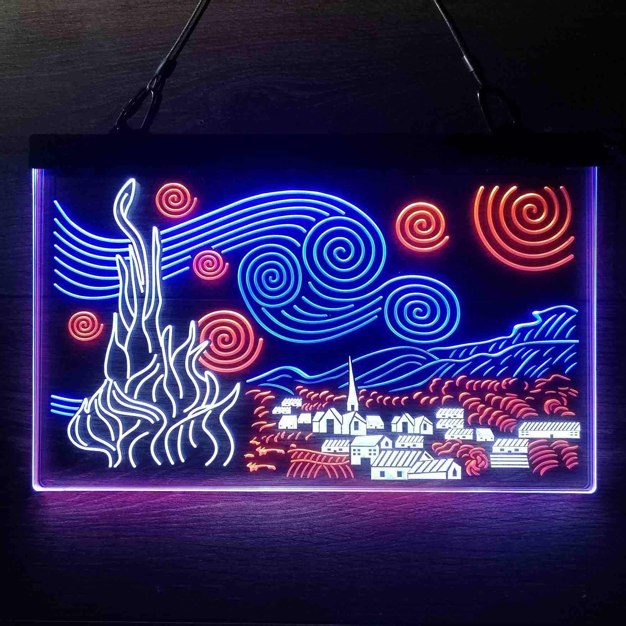 The Starry Night Van Gogh Neon LED Sign 3 Colors - Image 11