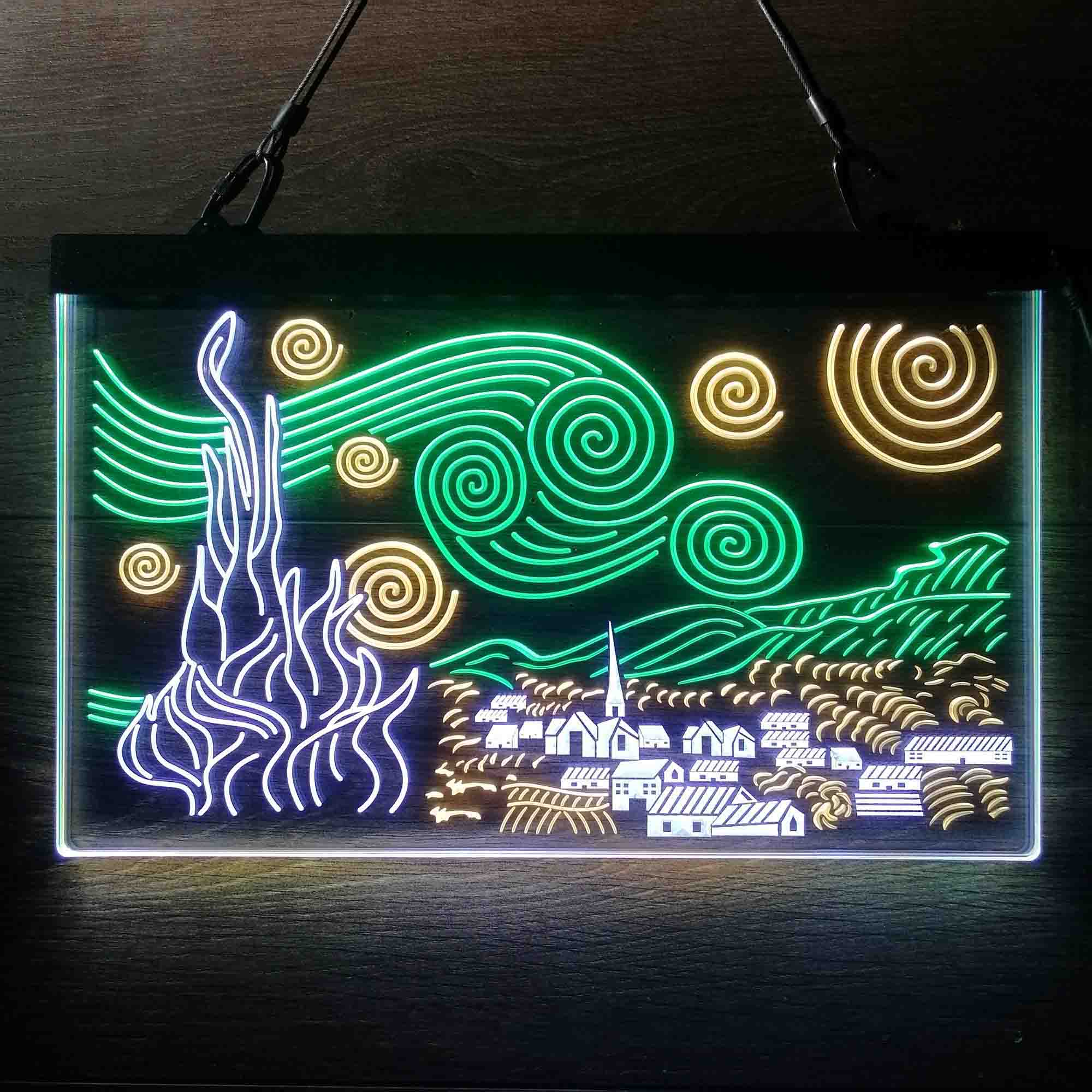 The Starry Night Van Gogh Neon LED Sign 3 Colors - Image 13