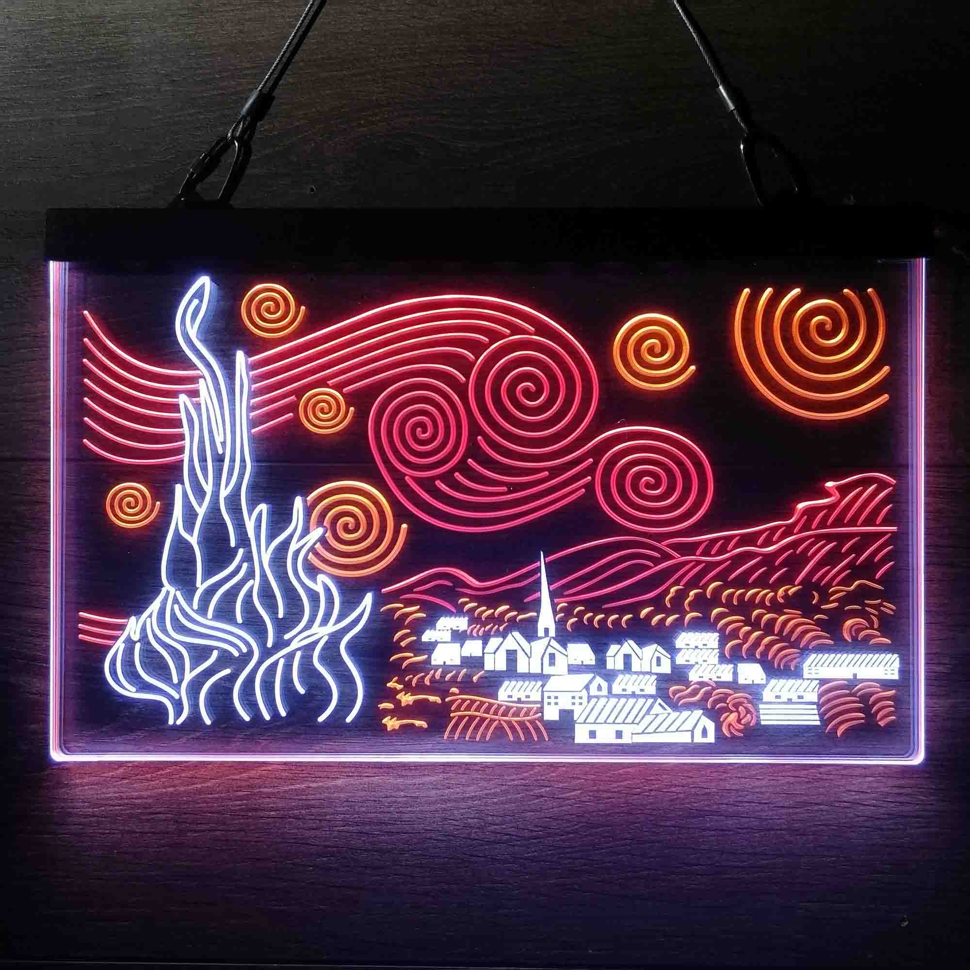 The Starry Night Van Gogh Neon LED Sign 3 Colors - Image 5