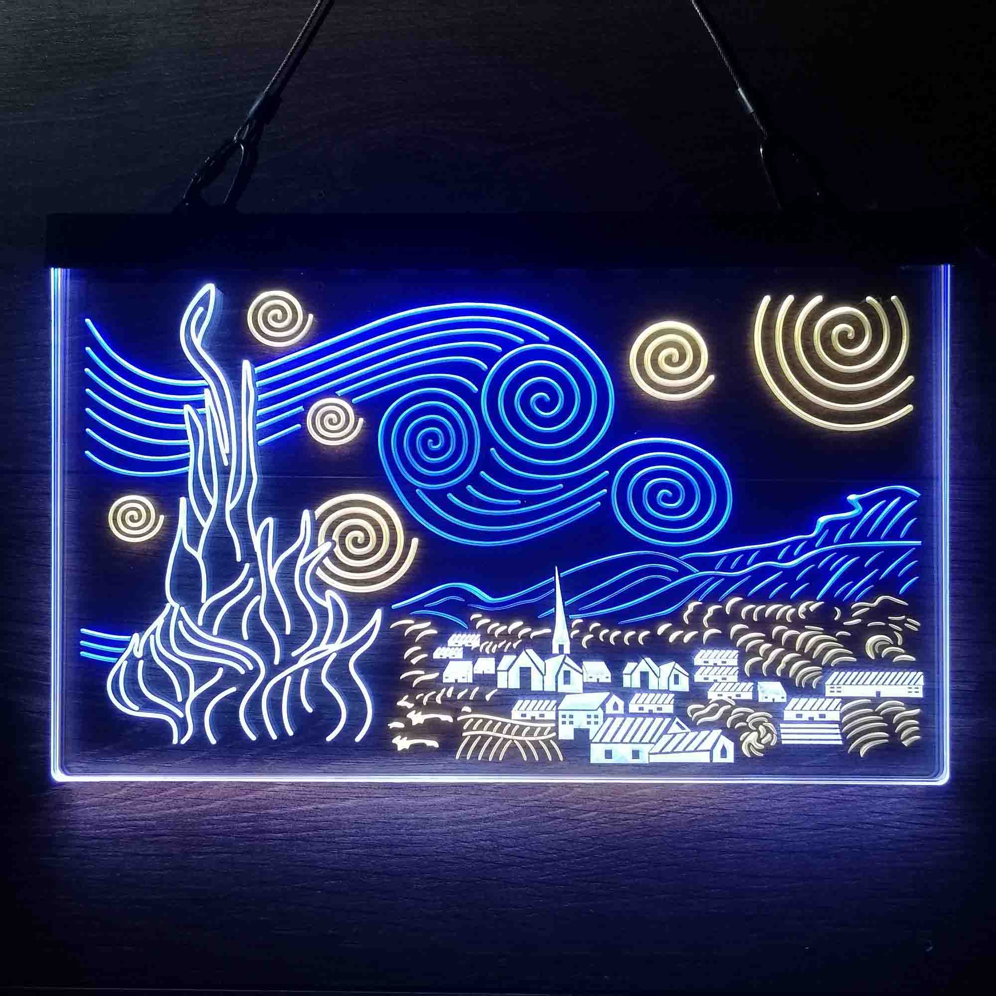 The Starry Night Van Gogh Neon LED Sign 3 Colors - Image 7