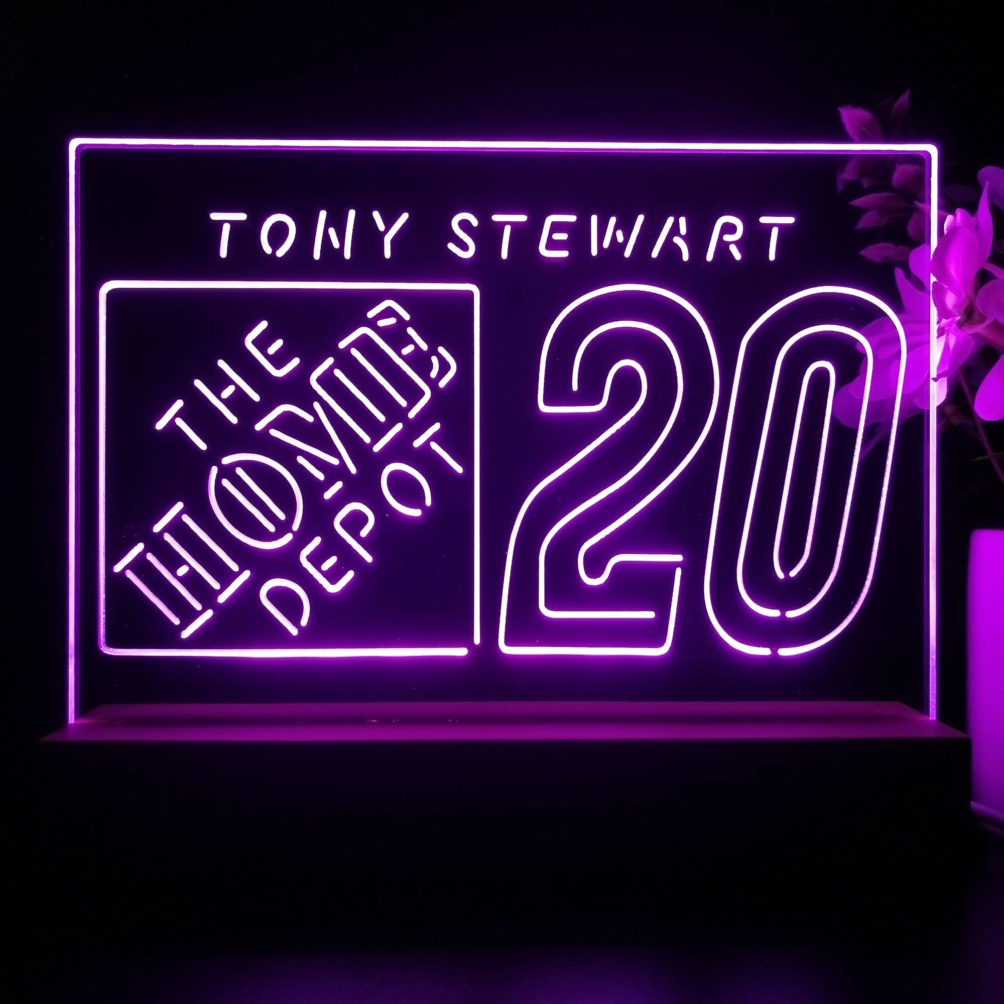 Tony Stewart #20 Racing 3D Illusion Night Light Desk Lamp - Image 4