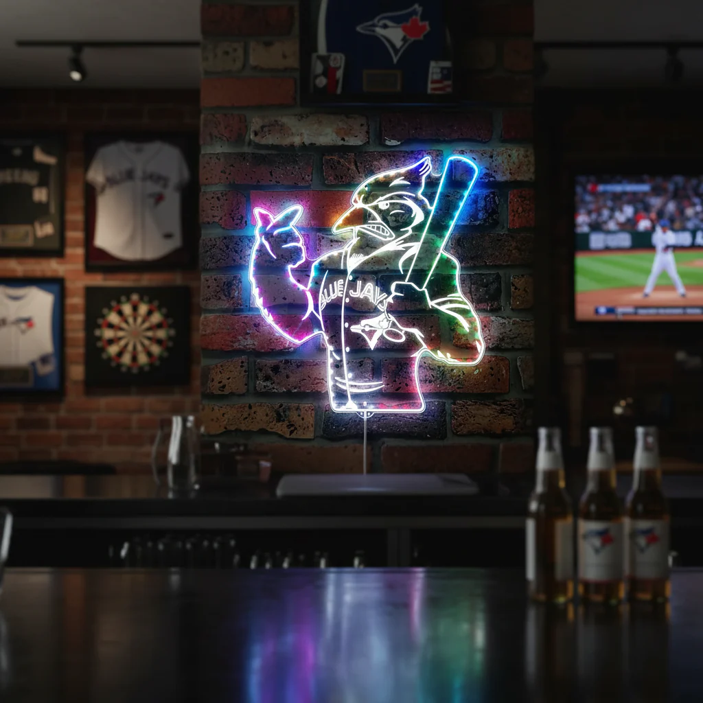 Toronto Blue Jays Baseball Neon LED Sign with Dynamic RGB Colors - Image 8