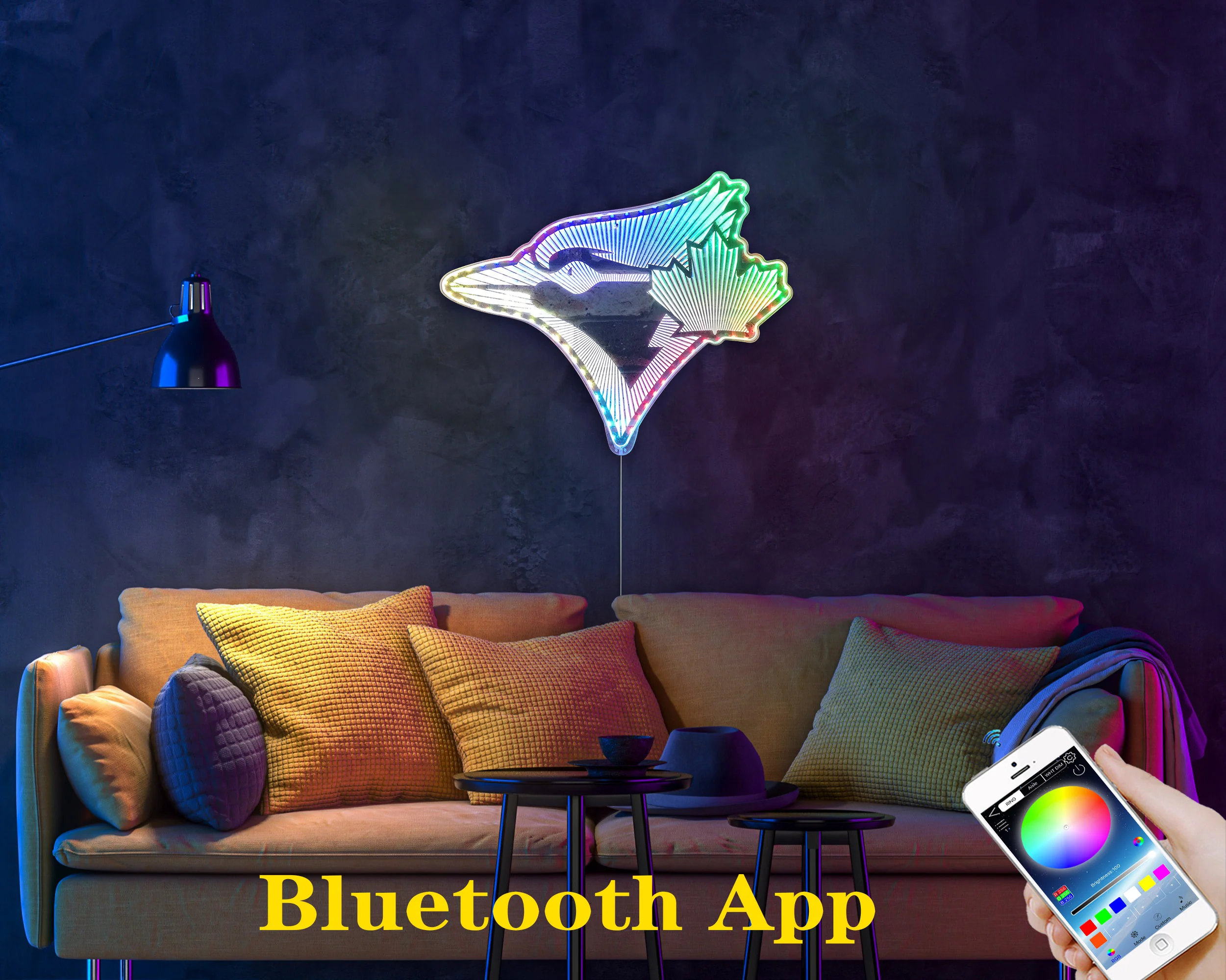 Toronto Blue Jays Neon LED Sign with Dynamic RGB Colors - Image 7