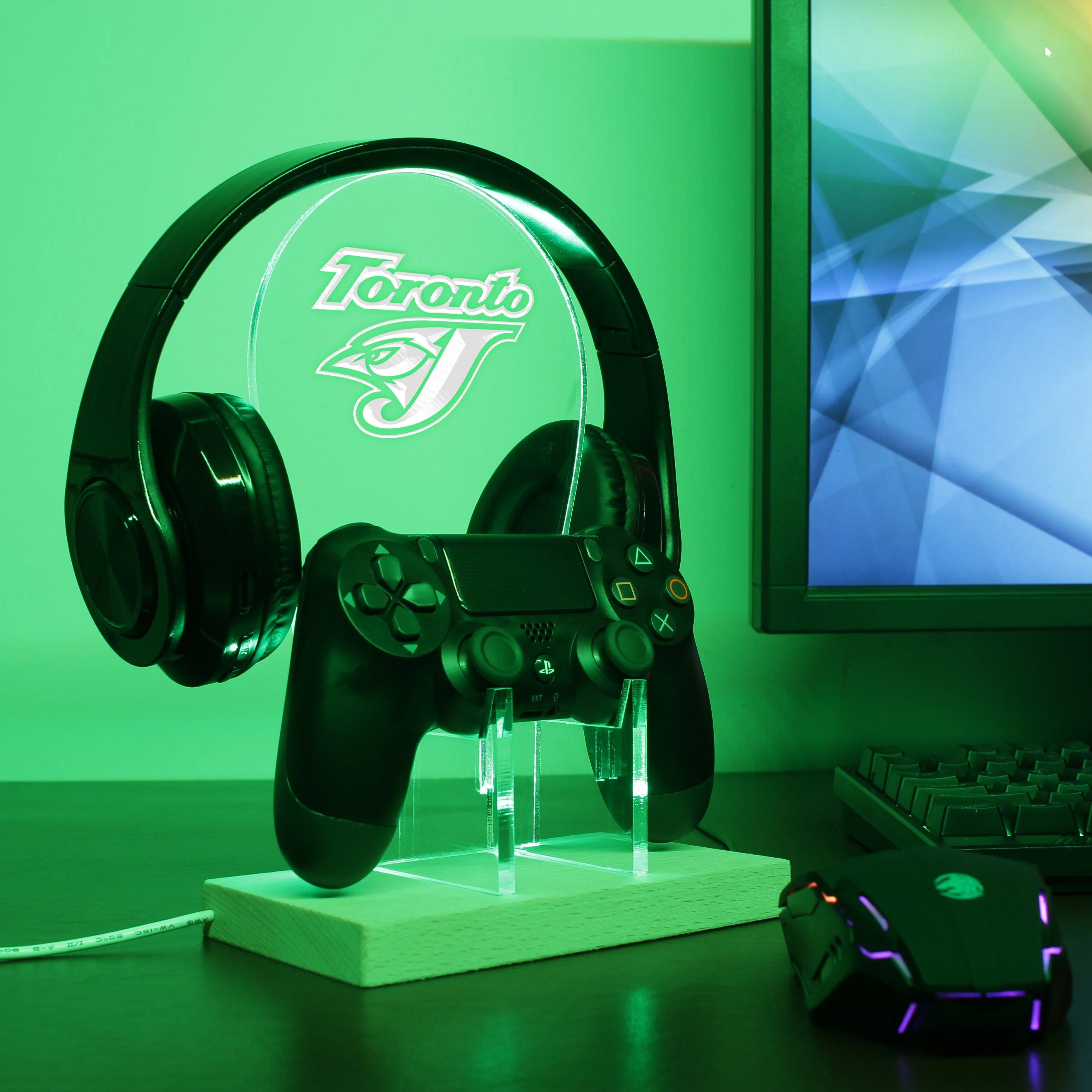 Toronto Blue Jays LED Gaming Headset Controller Stand - Image 4