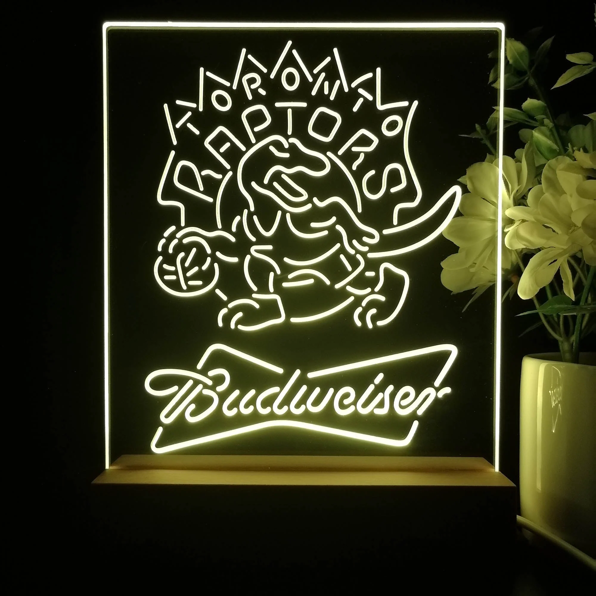 Toronto Raptors Budweiser Neon Sign Pub Bar Lamp - Image 2
