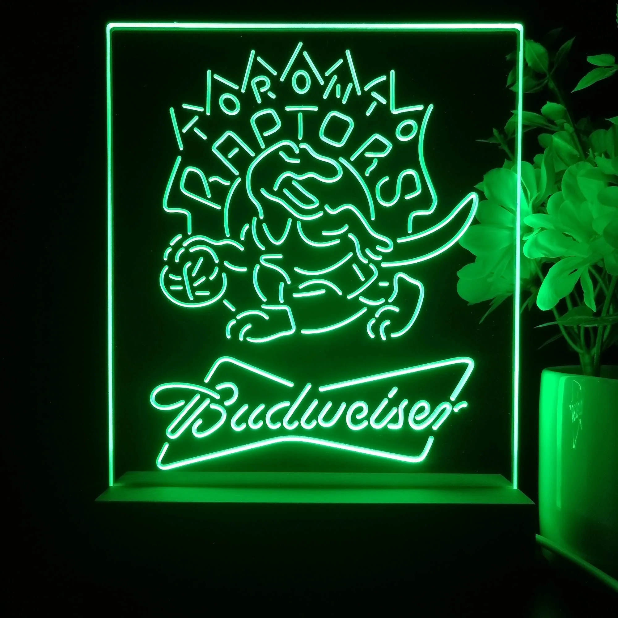 Toronto Raptors Budweiser Neon Sign Pub Bar Lamp - Image 4