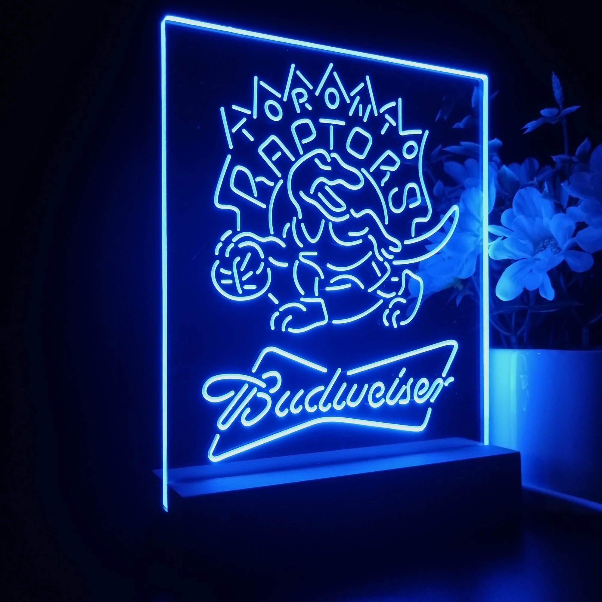 Toronto Raptors Budweiser Neon Sign Pub Bar Lamp - Image 5