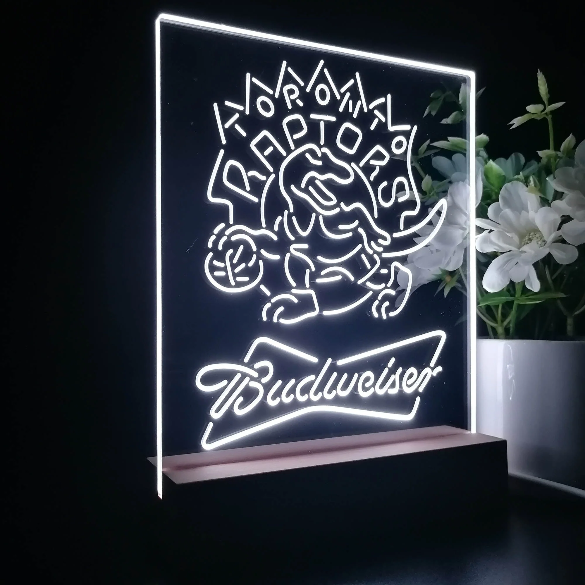 Toronto Raptors Budweiser Neon Sign Pub Bar Lamp - Image 6