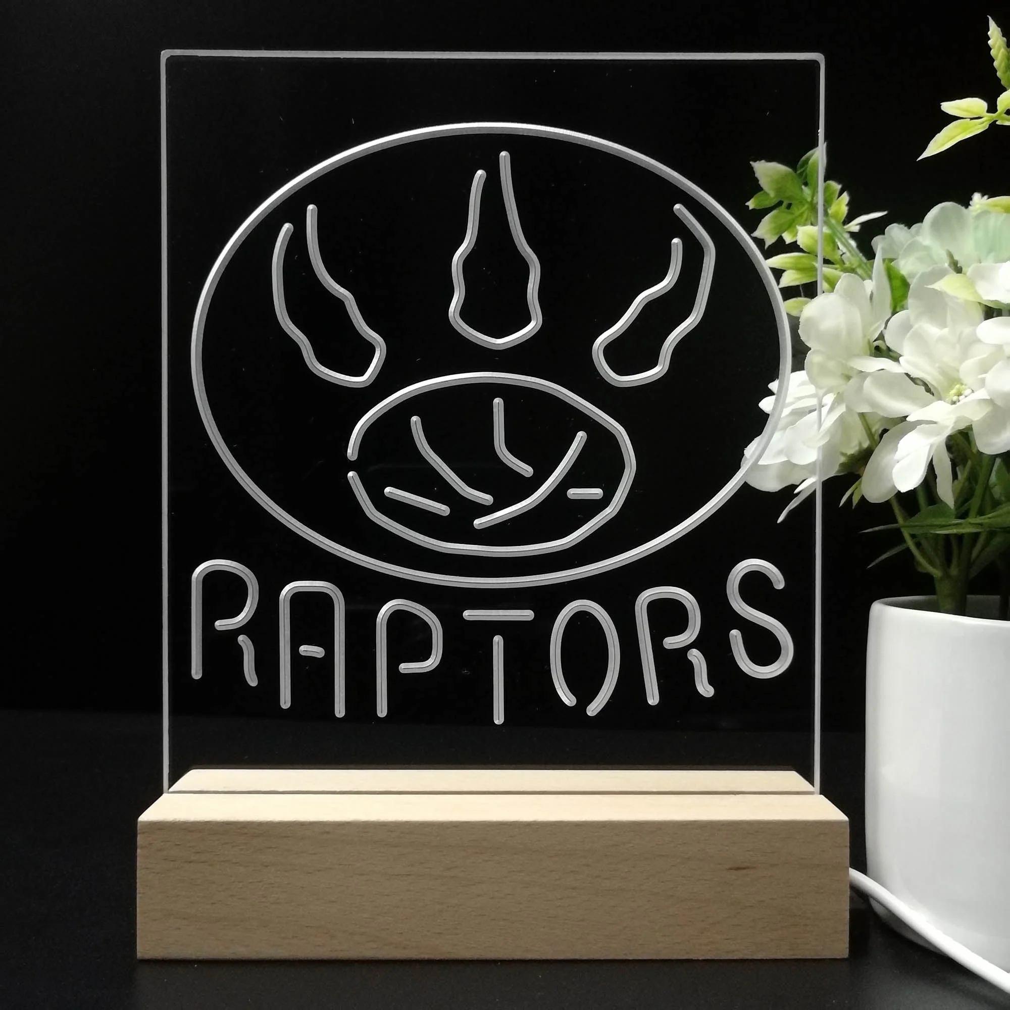 Toronto Raptors Neon Sign Table Top Lamp - Image 8