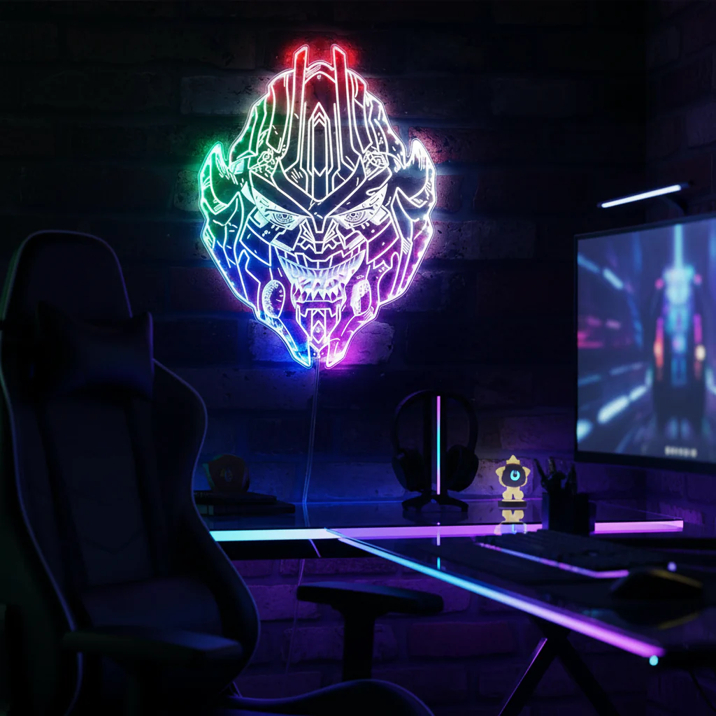 Transformers Decepticon Neon LED Sign with Dynamic RGB Colors - Image 8