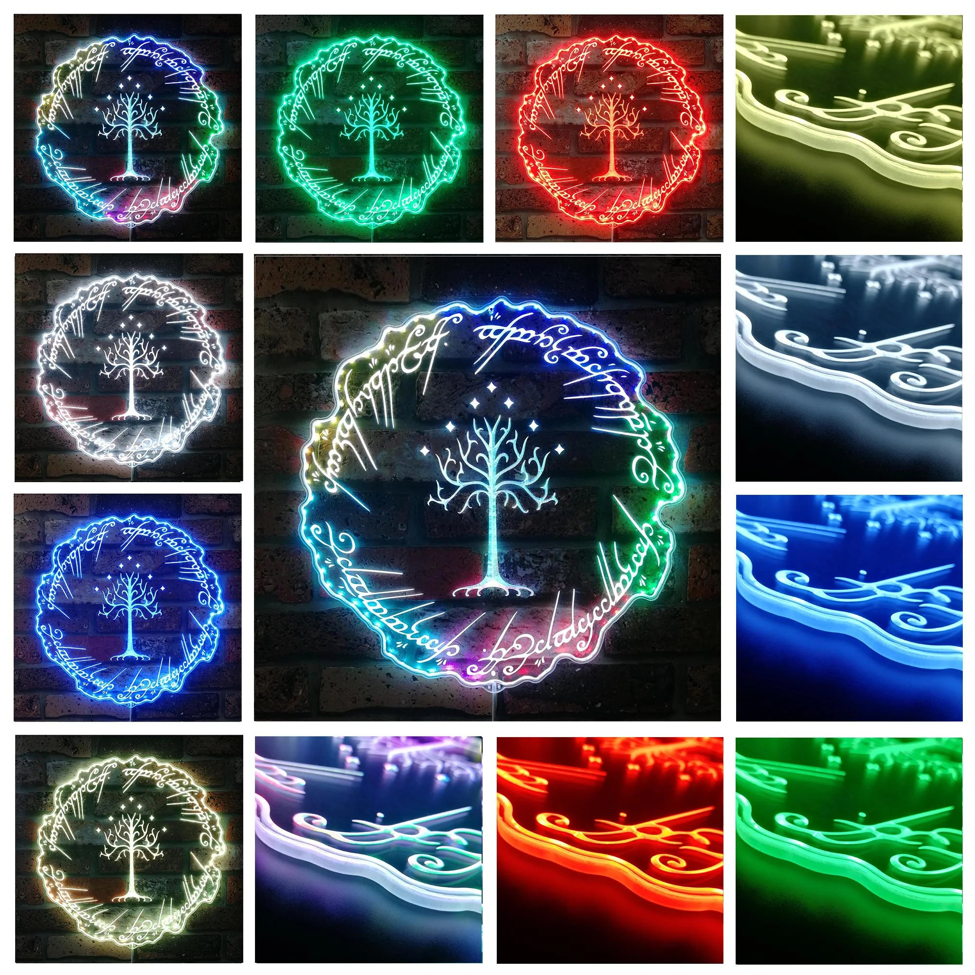 Lord of the Rings Gondor Neon RGB Edge Lit LED Sign - Image 2