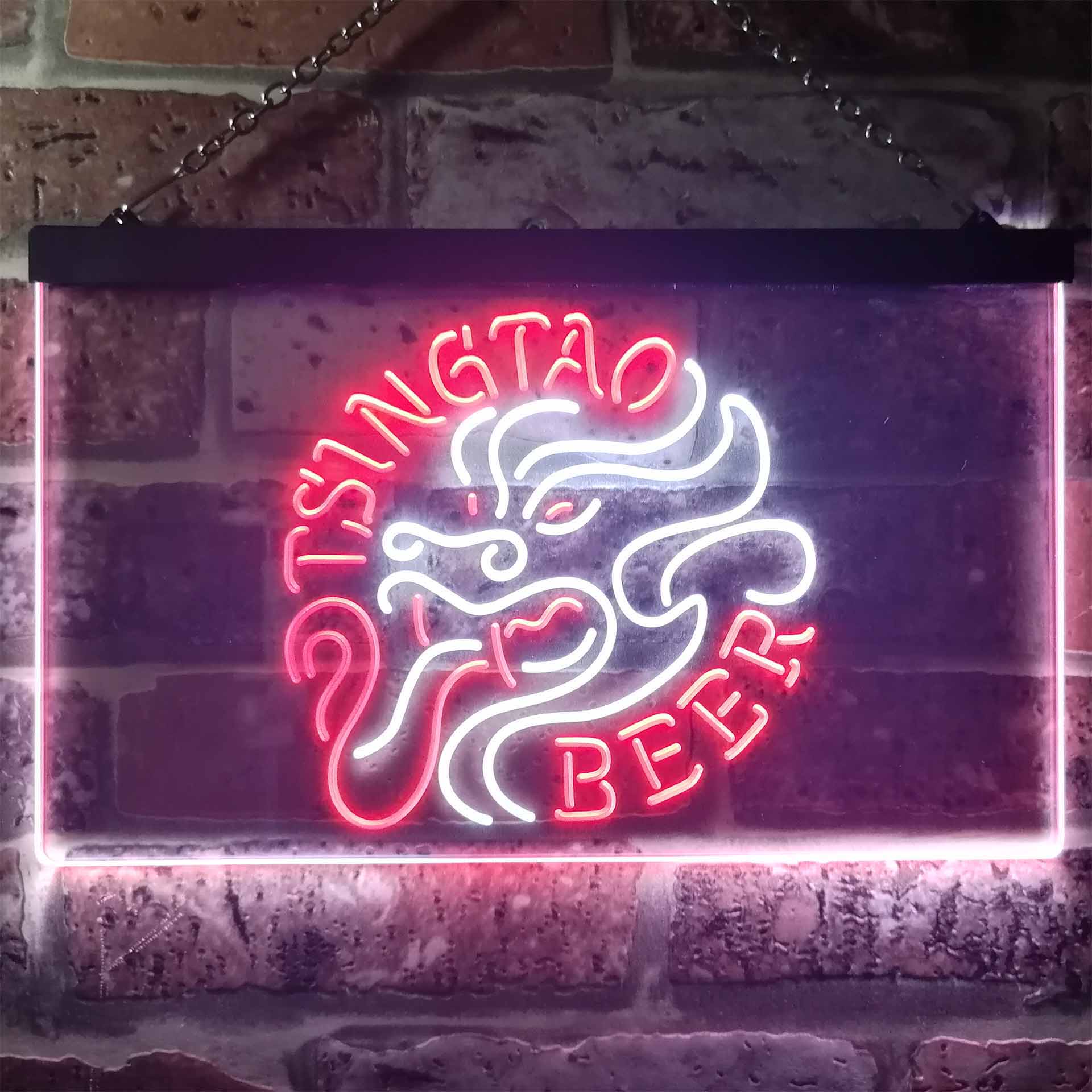 Tsingtao Beer Dragon Man Cave Home Bar Neon Light LED Sign - Image 4