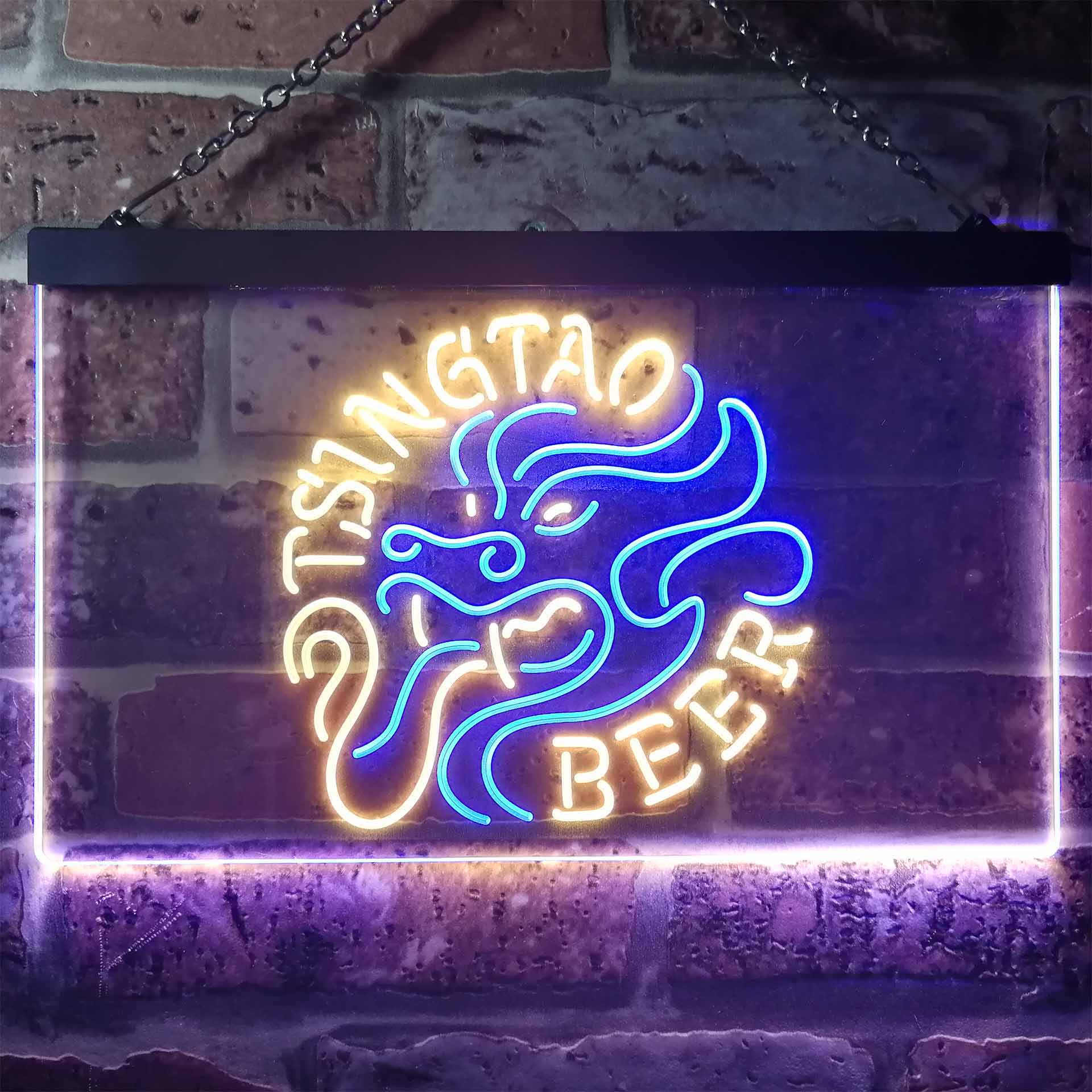 Tsingtao Beer Dragon Man Cave Home Bar Neon Light LED Sign - Image 9