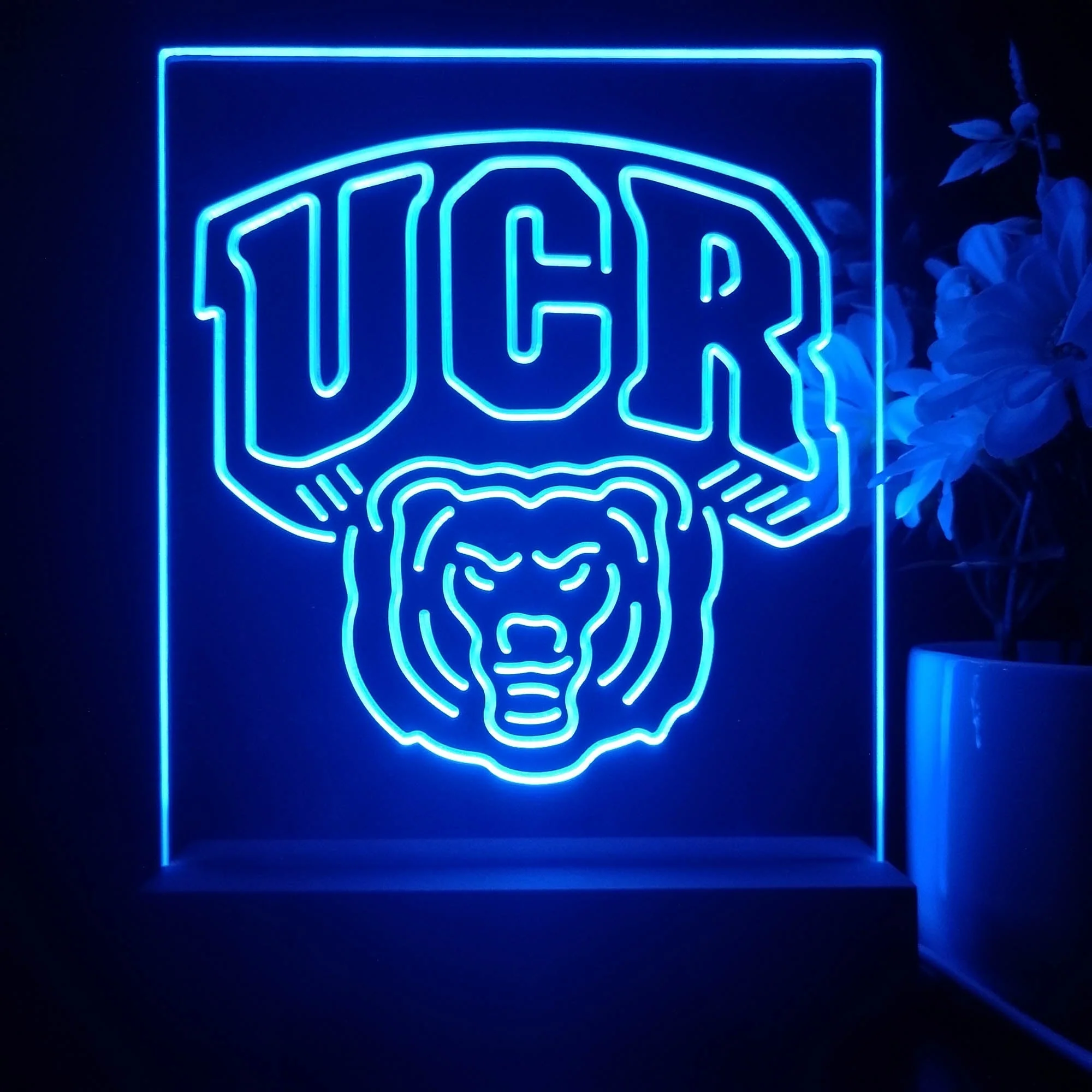 UC Riverside Highlanders 3D Illusion Night Light Desk Lamp - Image 3