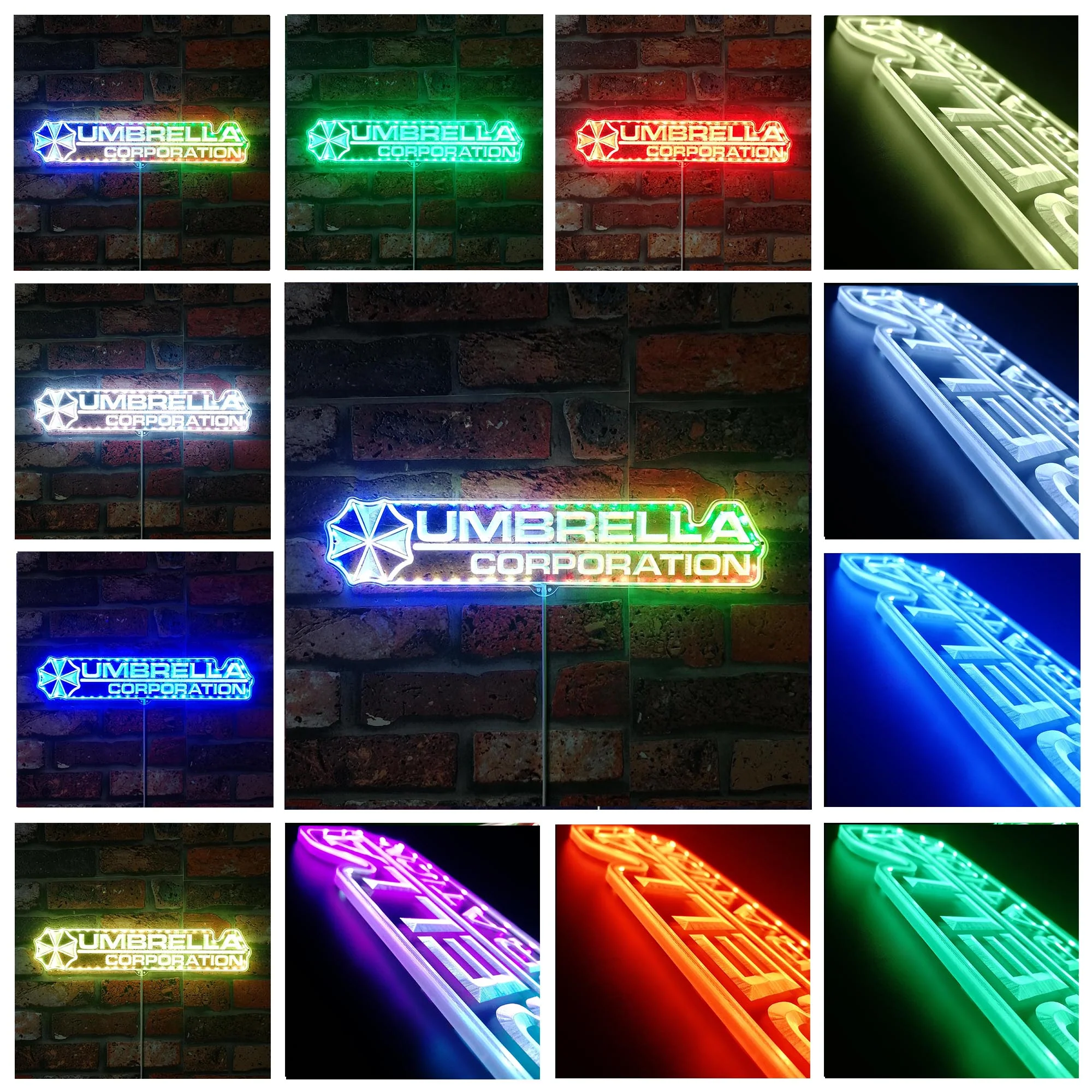 Umbrella Corporation Resident Evil Neon LED Sign with Dynamic RGB Colors - Image 2