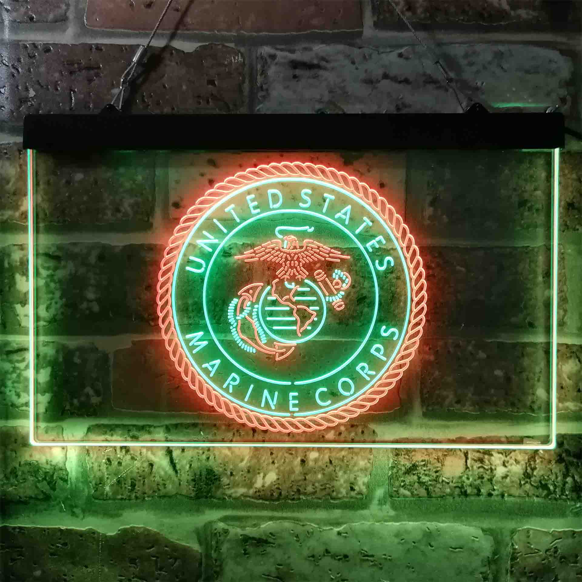 United States Marine Corps Badge Neon-Like LED Sign