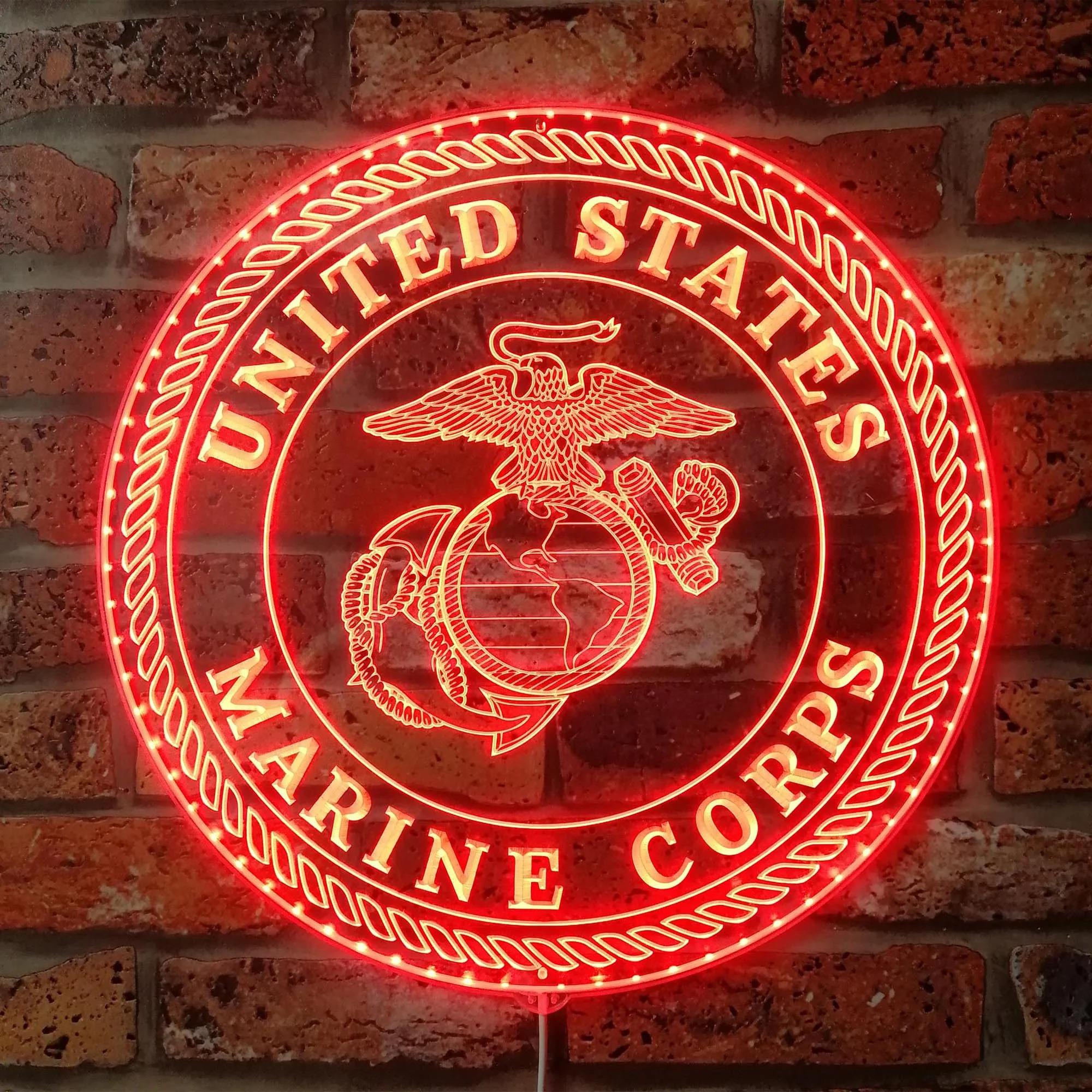 United States Marine Corps Neon LED Sign with Dynamic RGB Colors - Image 3