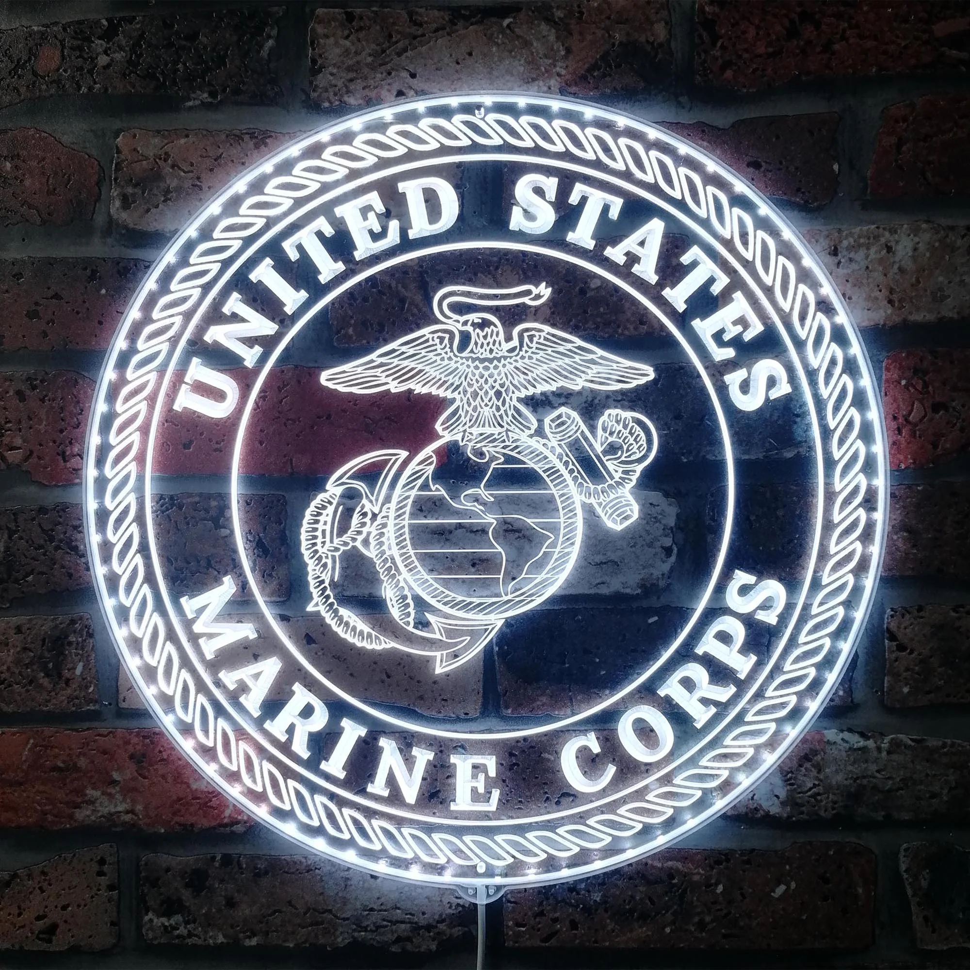 United States Marine Corps Neon LED Sign with Dynamic RGB Colors - Image 5
