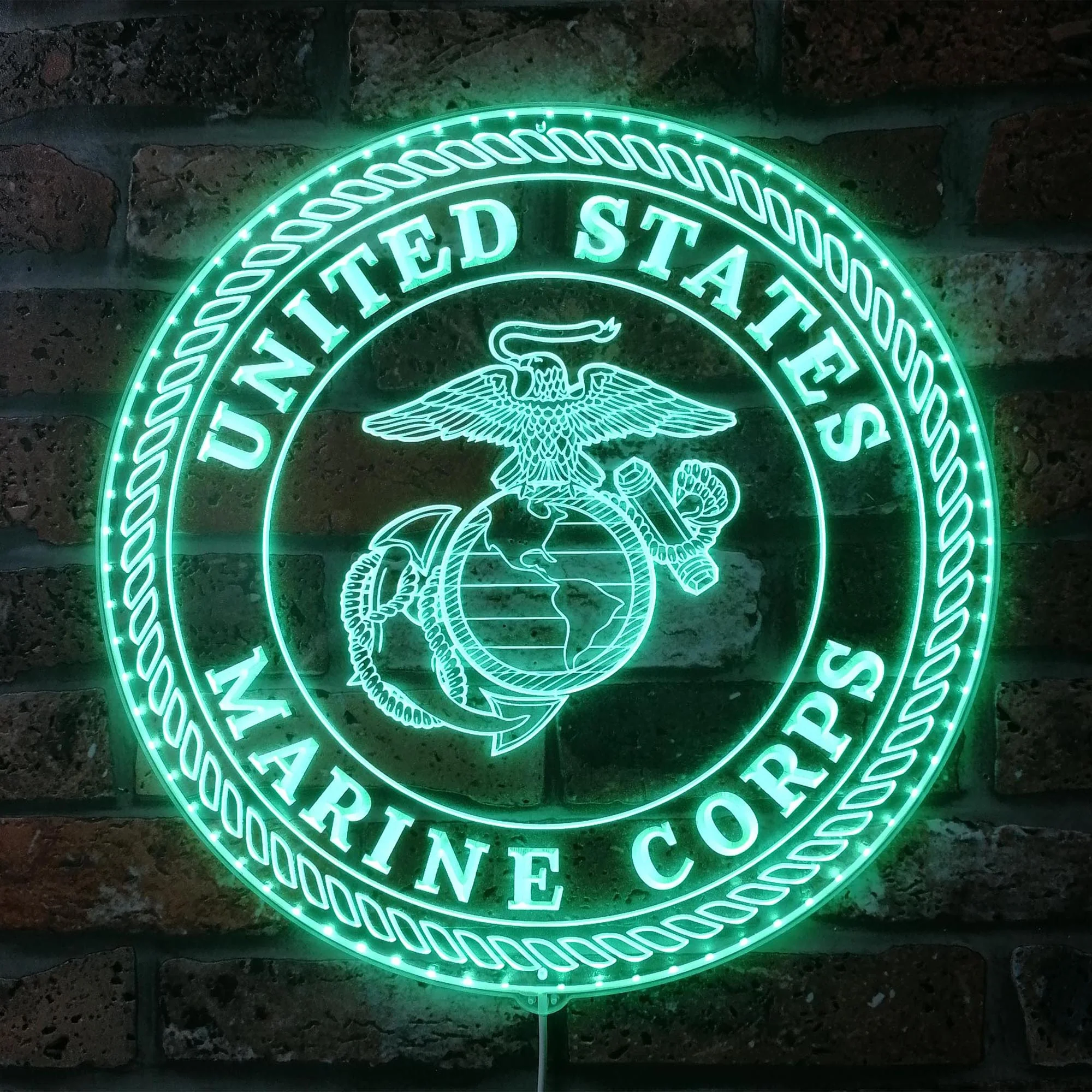 United States Marine Corps Neon LED Sign with Dynamic RGB Colors - Image 6