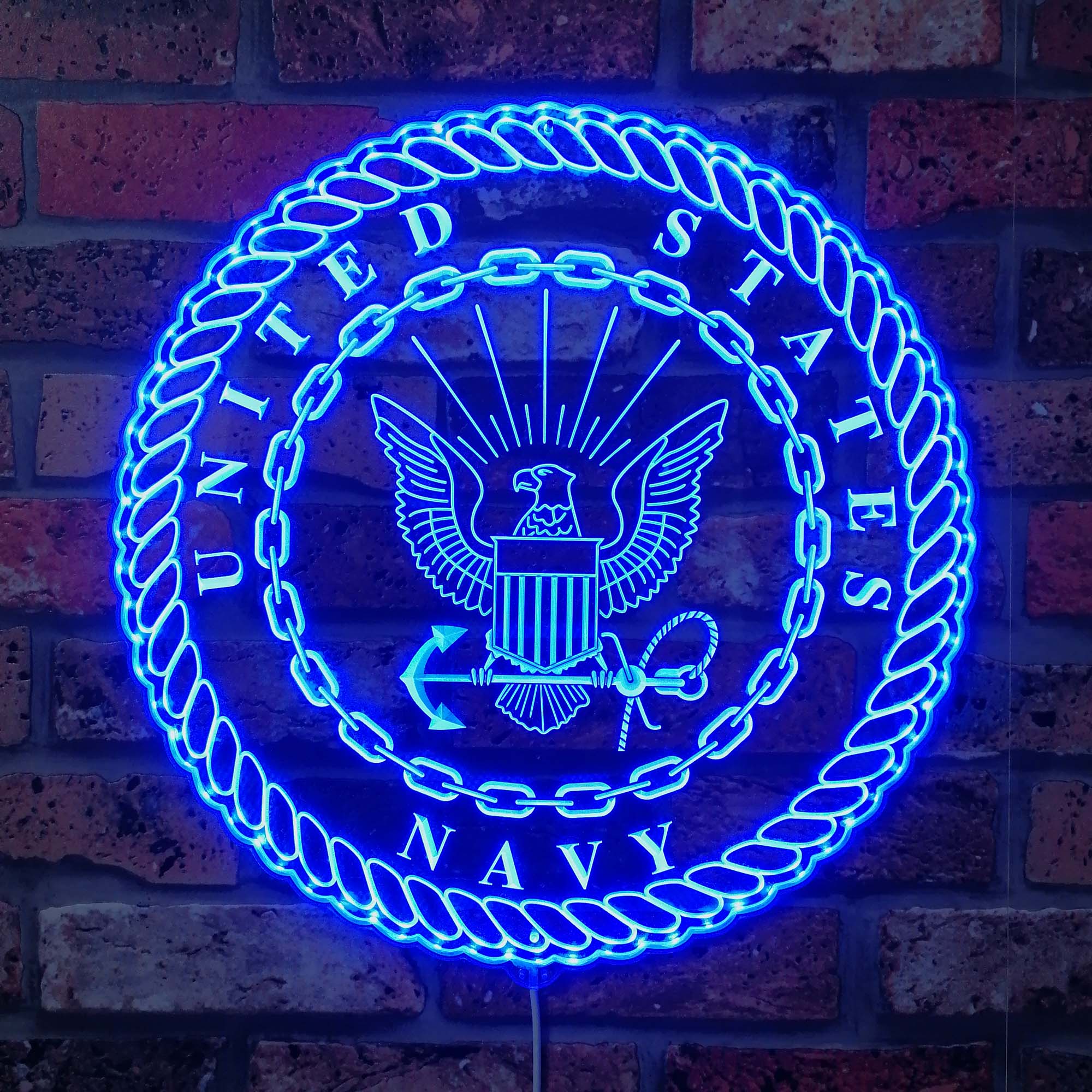 United States Navy Neon LED Sign with Dynamic RGB Colors - Image 4