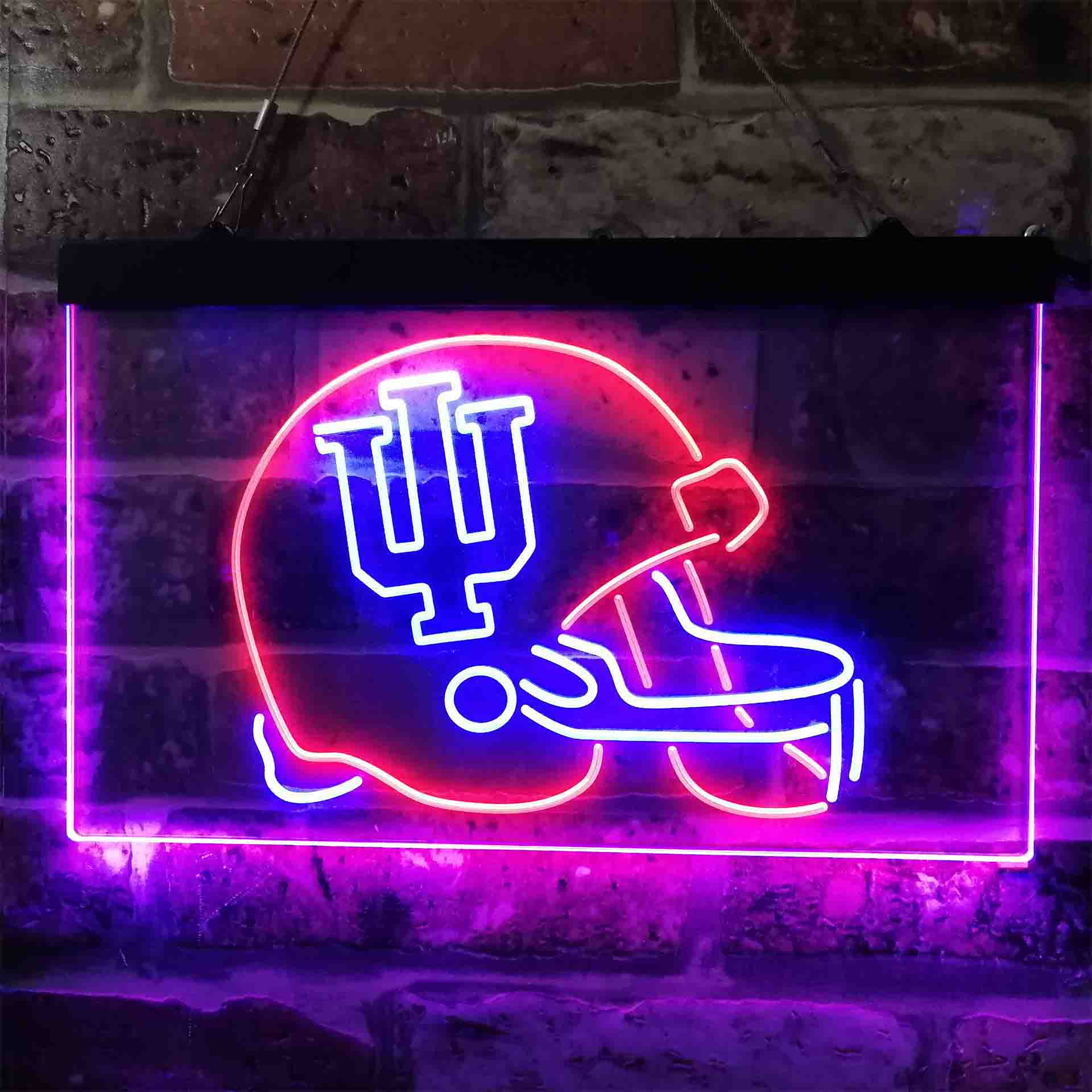 Indiana Hoosiers Helmet LED Neon Sign