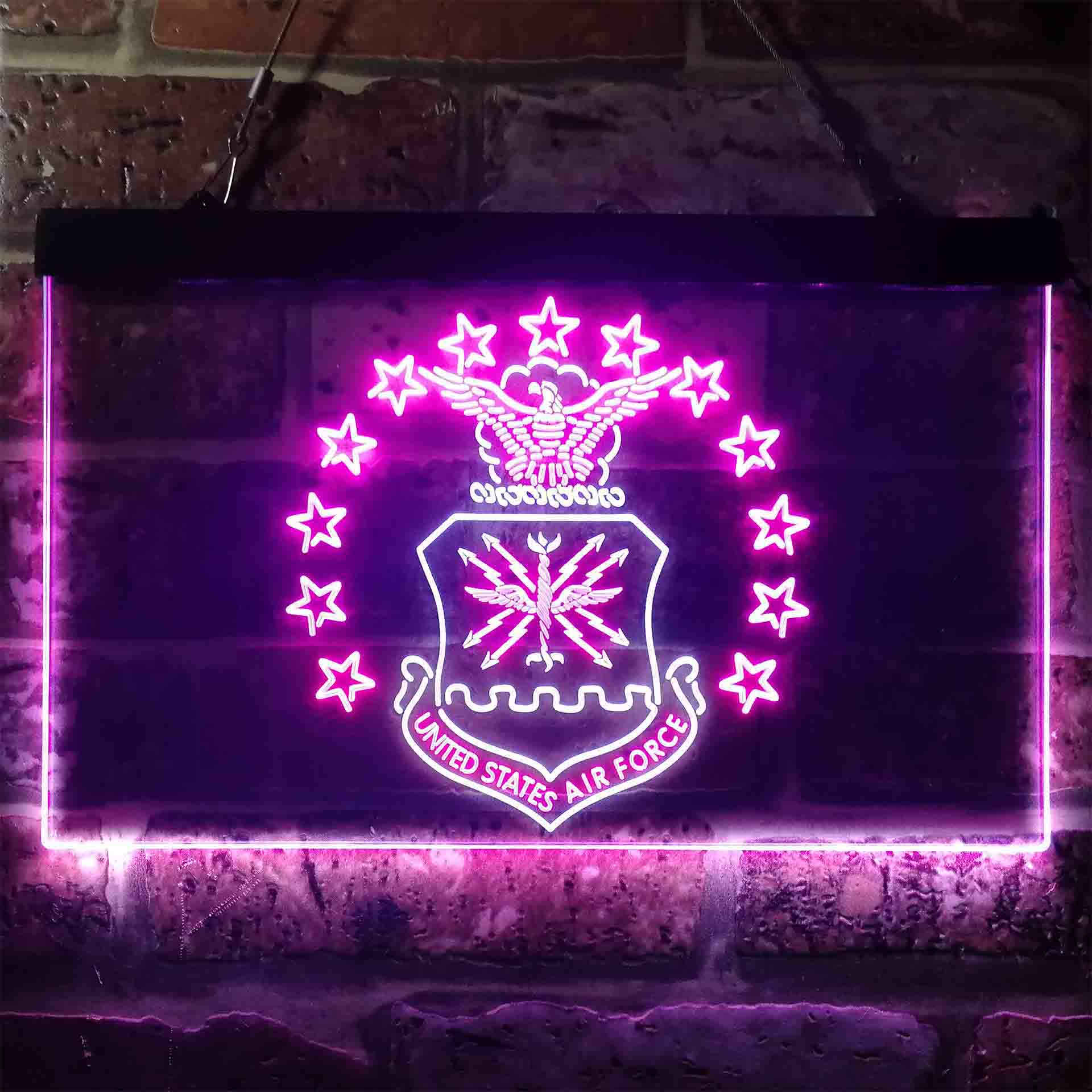 US Air Force Eagle Badge Neon-Like LED Sign