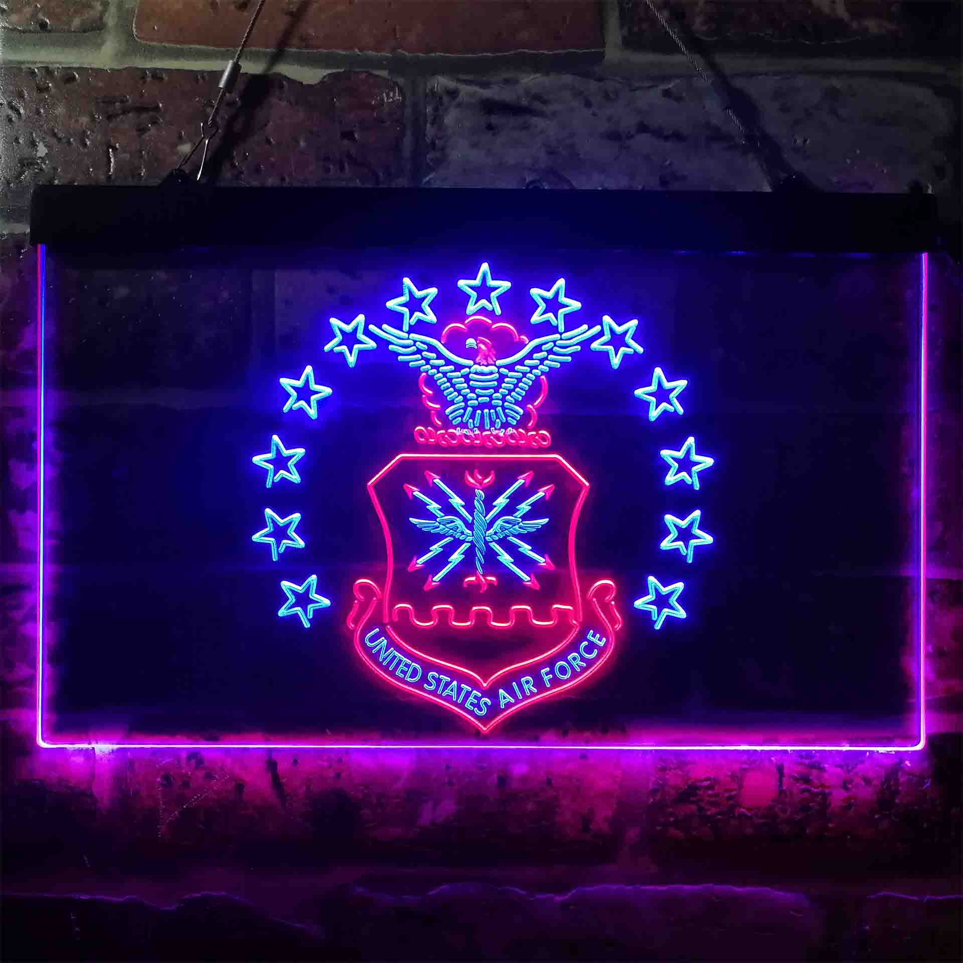 US Air Force Eagle Badge Neon-Like LED Sign - Image 10