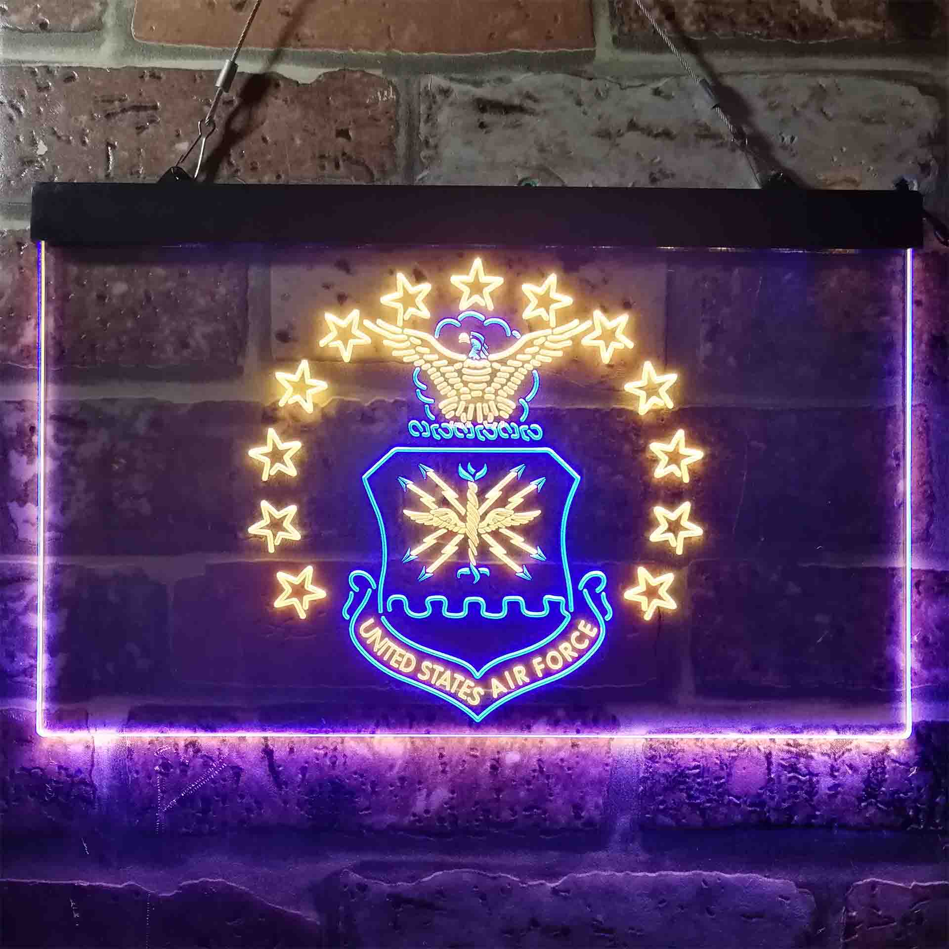 US Air Force Eagle Badge Neon-Like LED Sign - Image 12