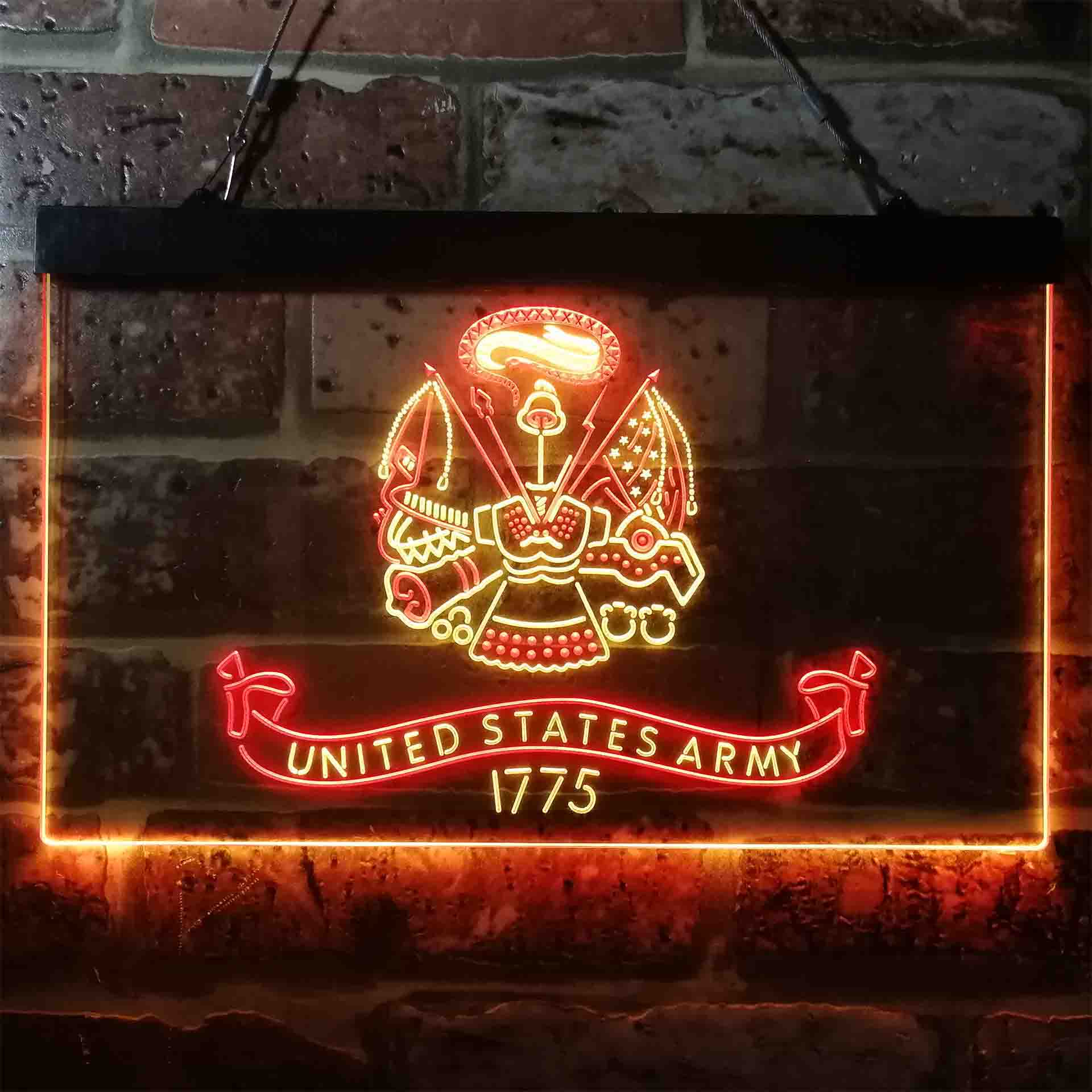 US Army 1775 Badge Military Neon-Like LED Sign