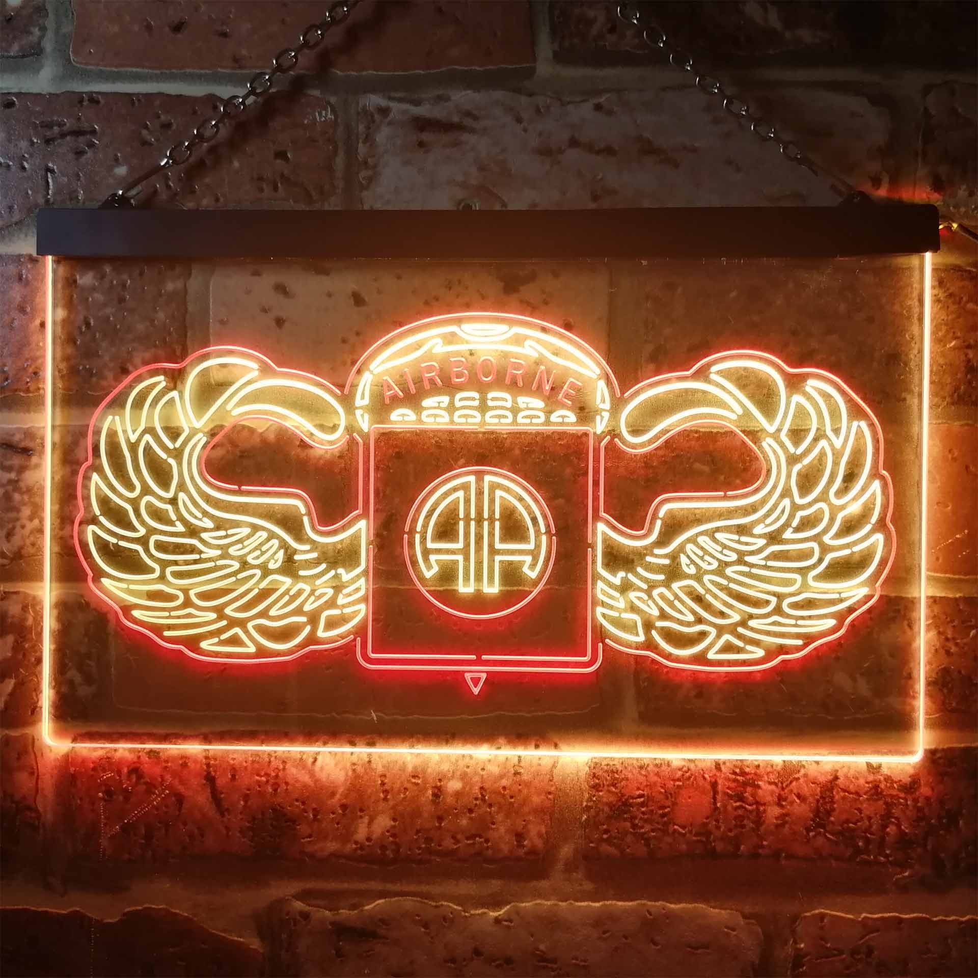 US Army 82nd Airborne Division Wings Neon-Like LED Sign - Image 10