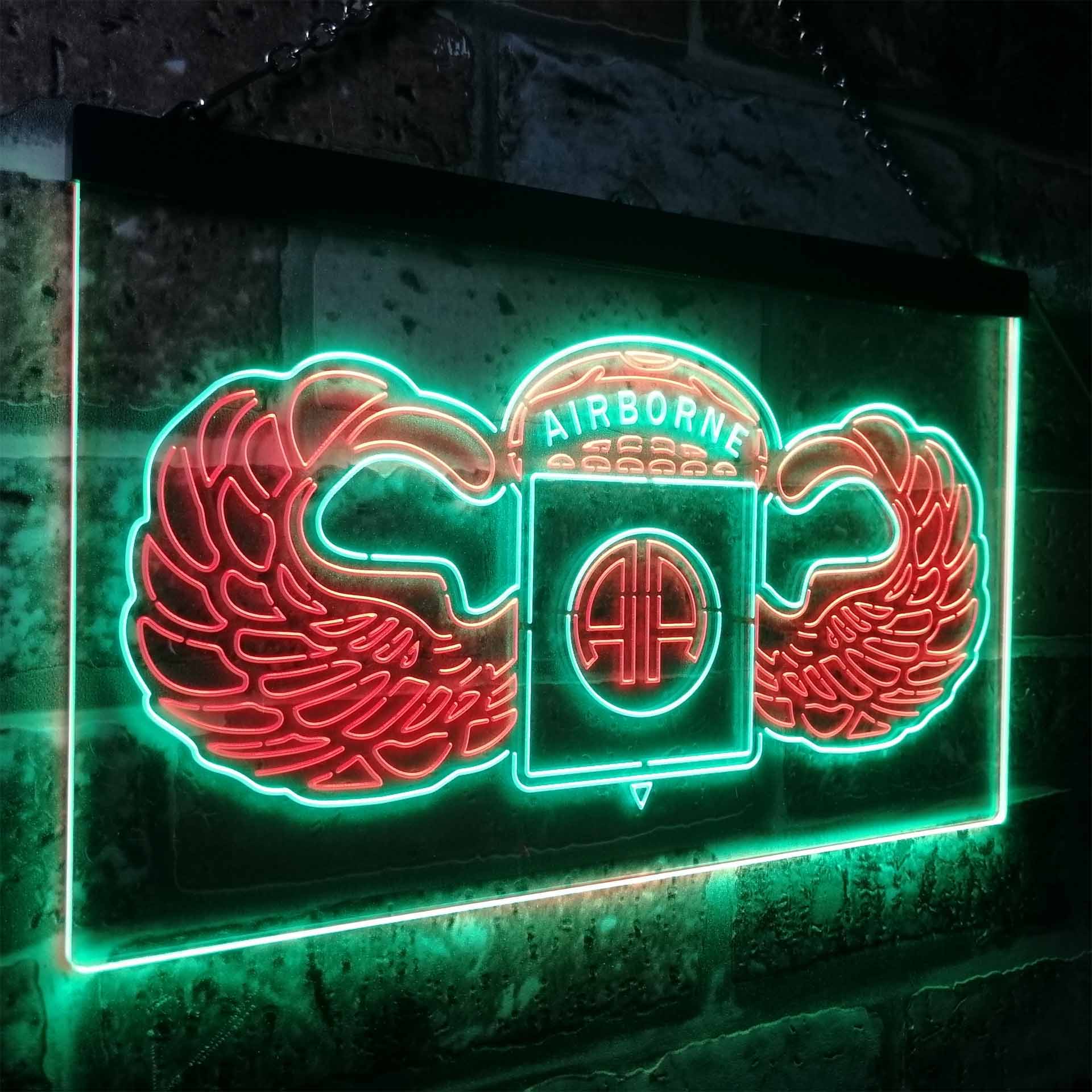US Army 82nd Airborne Division Wings Neon-Like LED Sign - Image 16