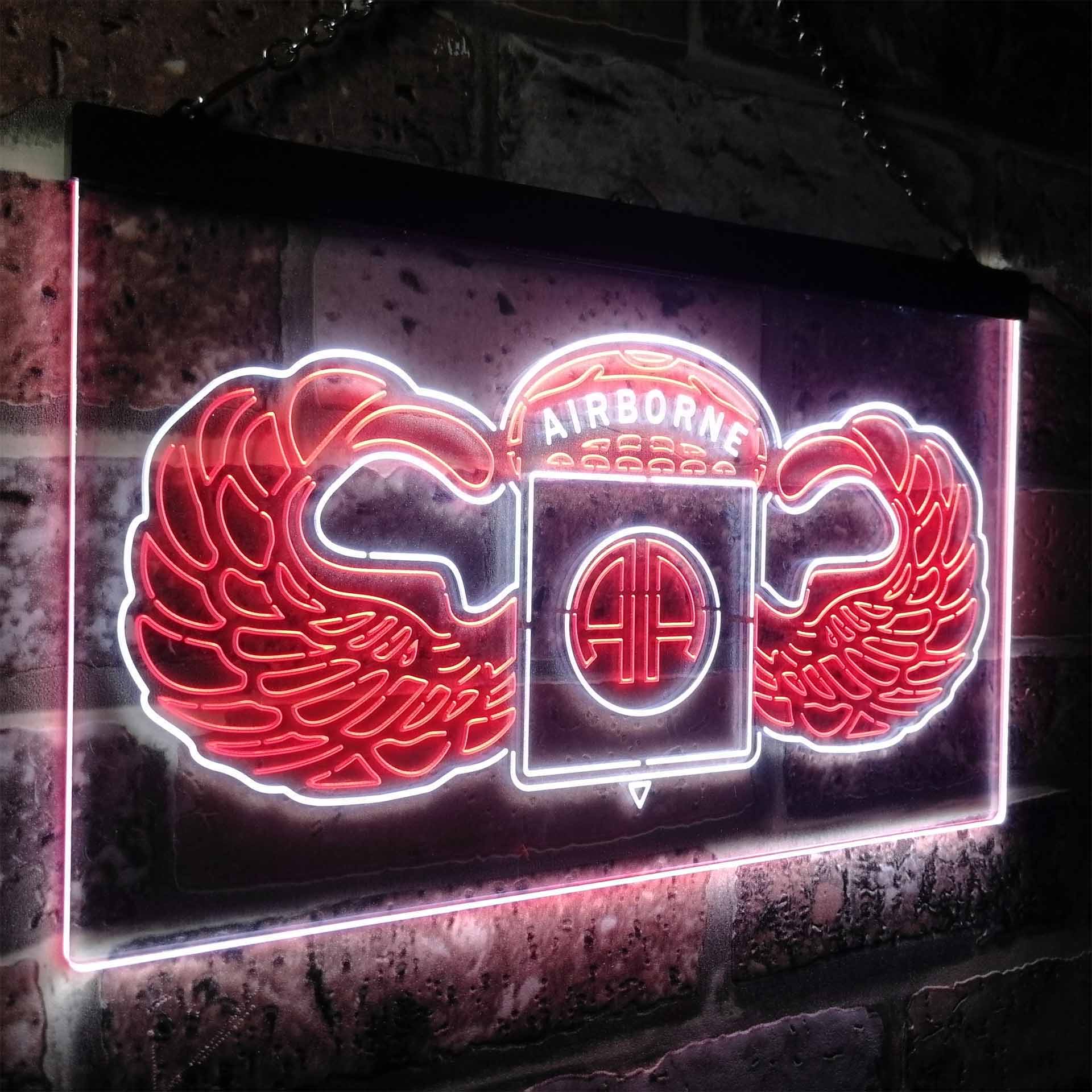 US Army 82nd Airborne Division Wings Neon-Like LED Sign - Image 19