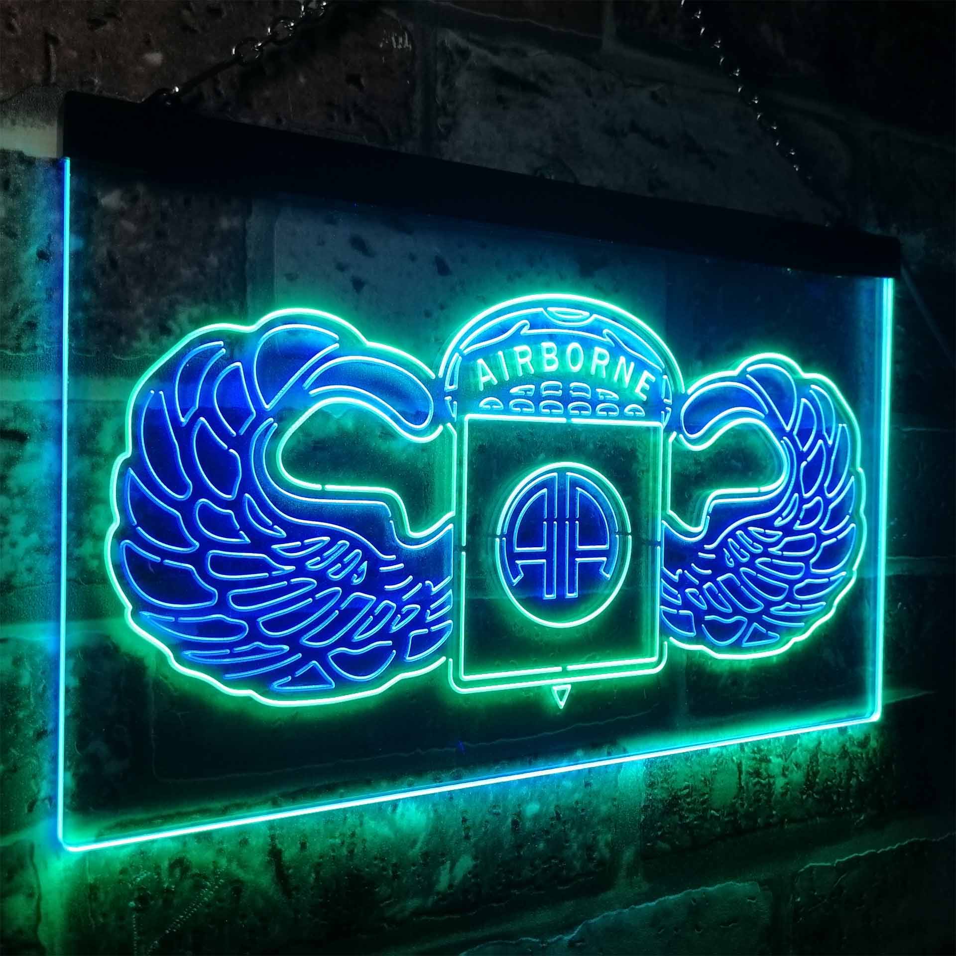 US Army 82nd Airborne Division Wings Neon-Like LED Sign - Image 22