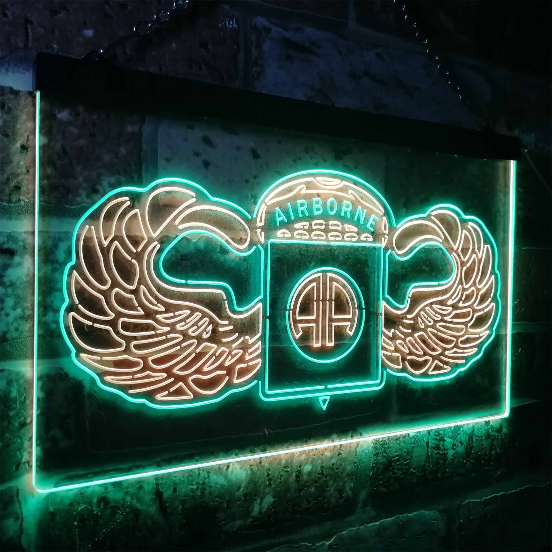 US Army 82nd Airborne Division Wings Neon-Like LED Sign - Image 24