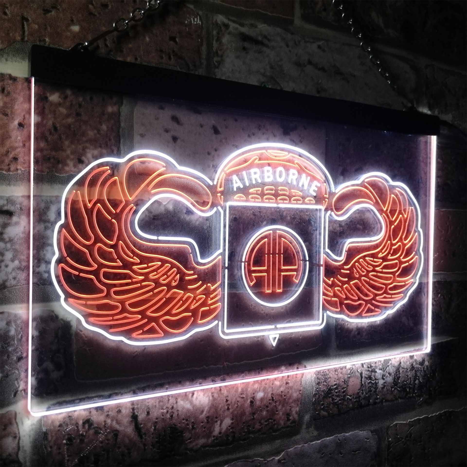 US Army 82nd Airborne Division Wings Neon-Like LED Sign - Image 26