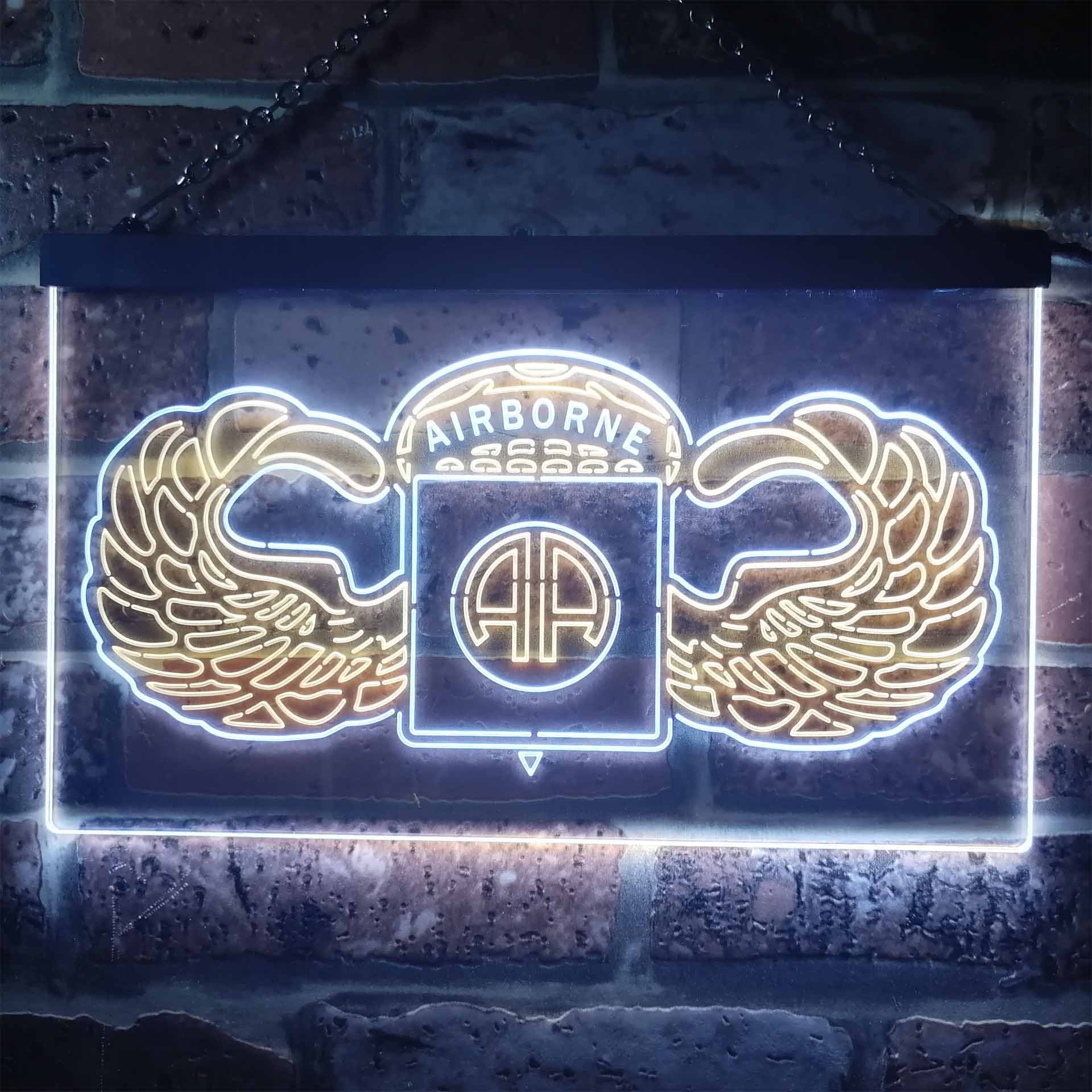 US Army 82nd Airborne Division Wings Neon-Like LED Sign - Image 4