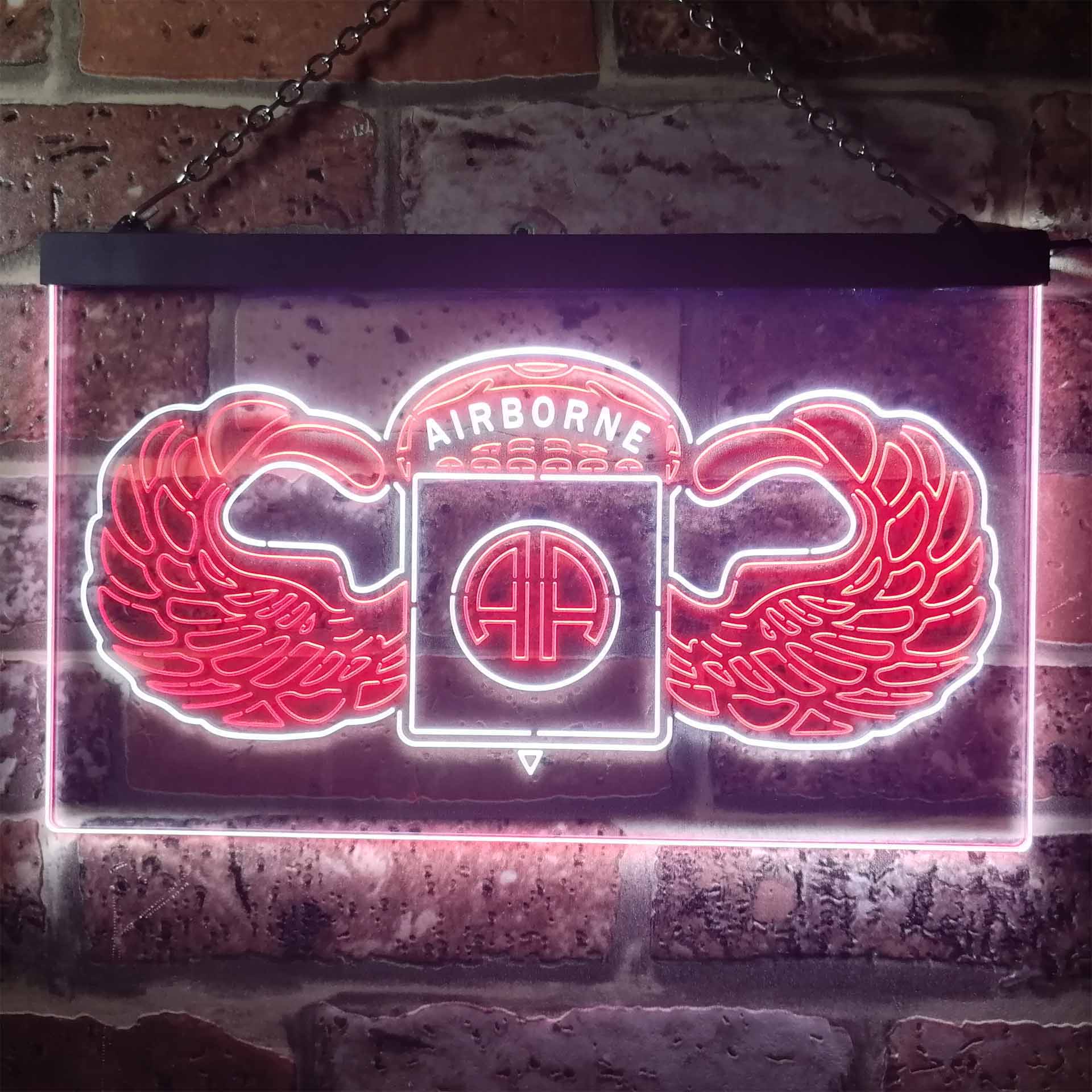 US Army 82nd Airborne Division Wings Neon-Like LED Sign - Image 6